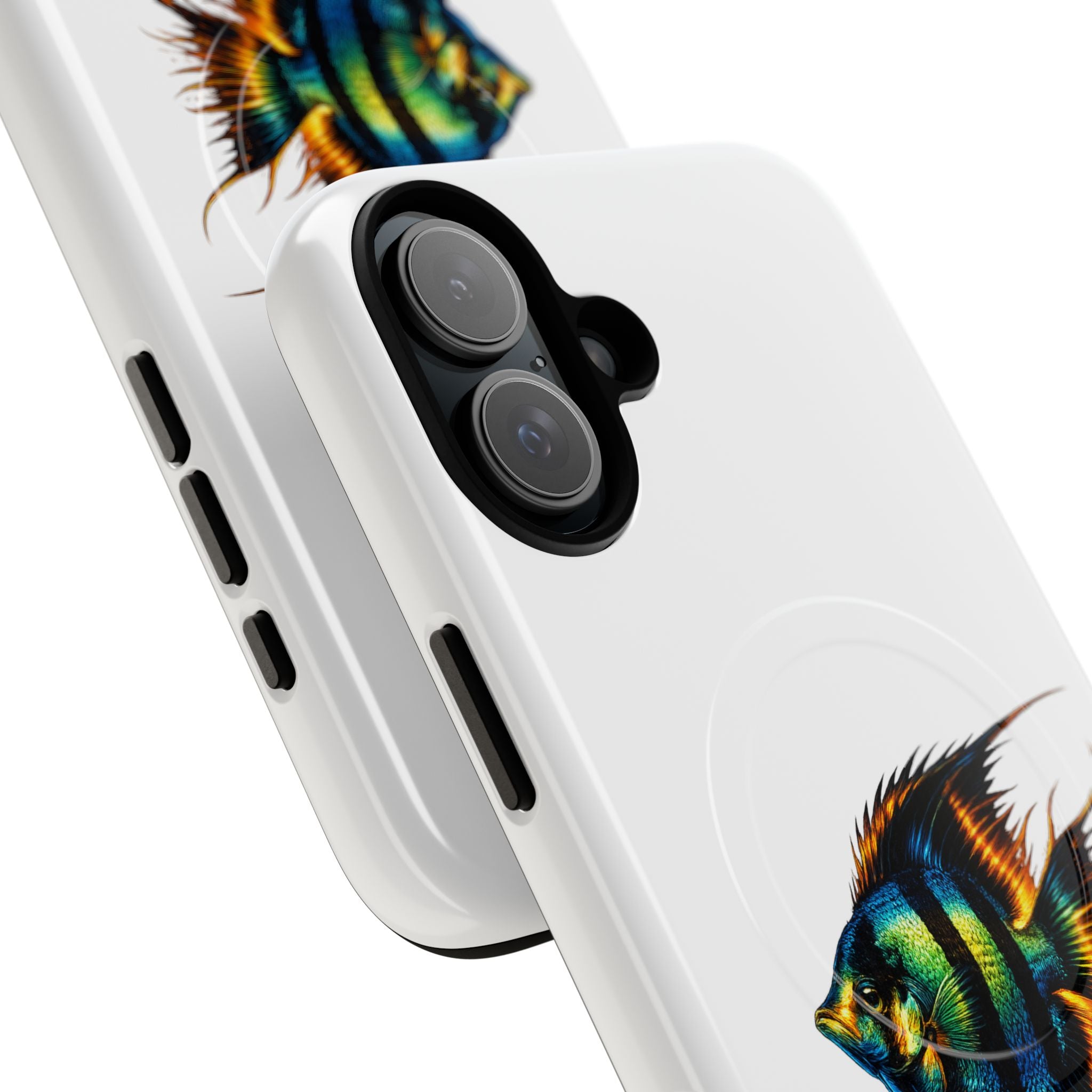 Angelfish Art Tough Magnetic Phone Case — Colorful Aquarium Fish iPhone Cover