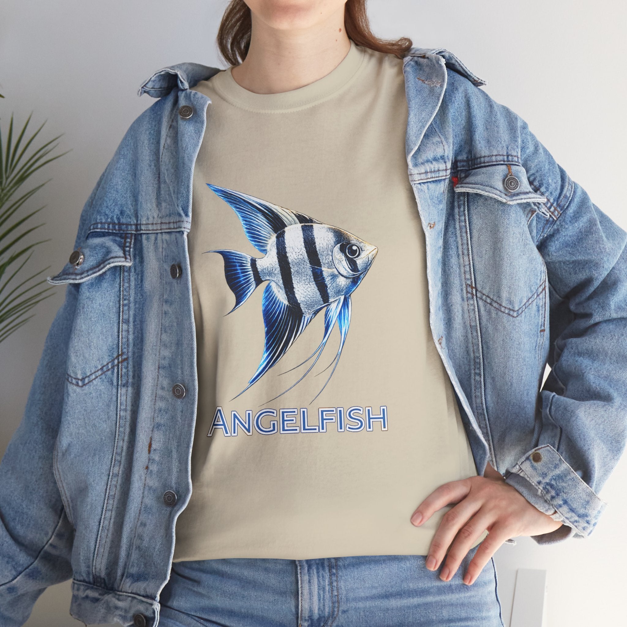 Angelfish Graphic Tee — Blue Tropical Fish Shirt