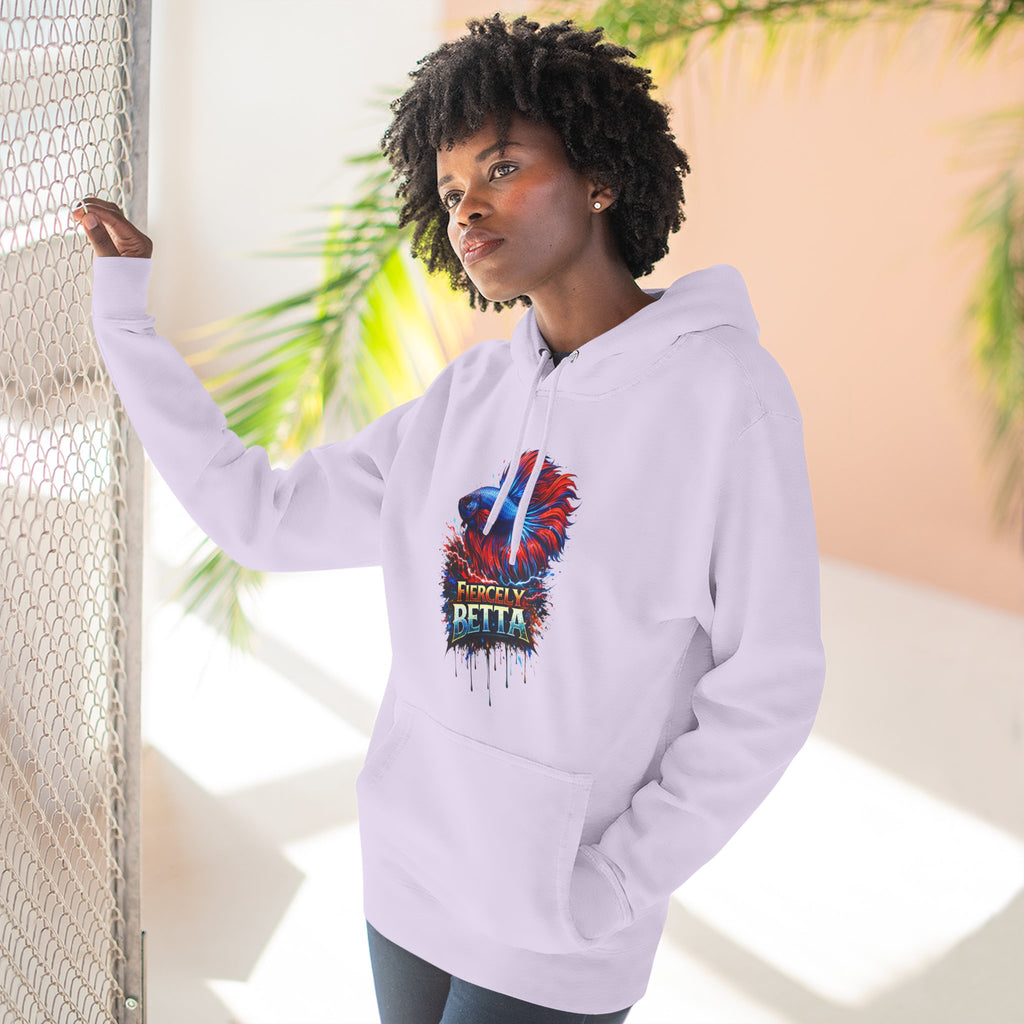 Fiercely Betta – Premium "Neon Flare" 3-End Fleece Hoodie