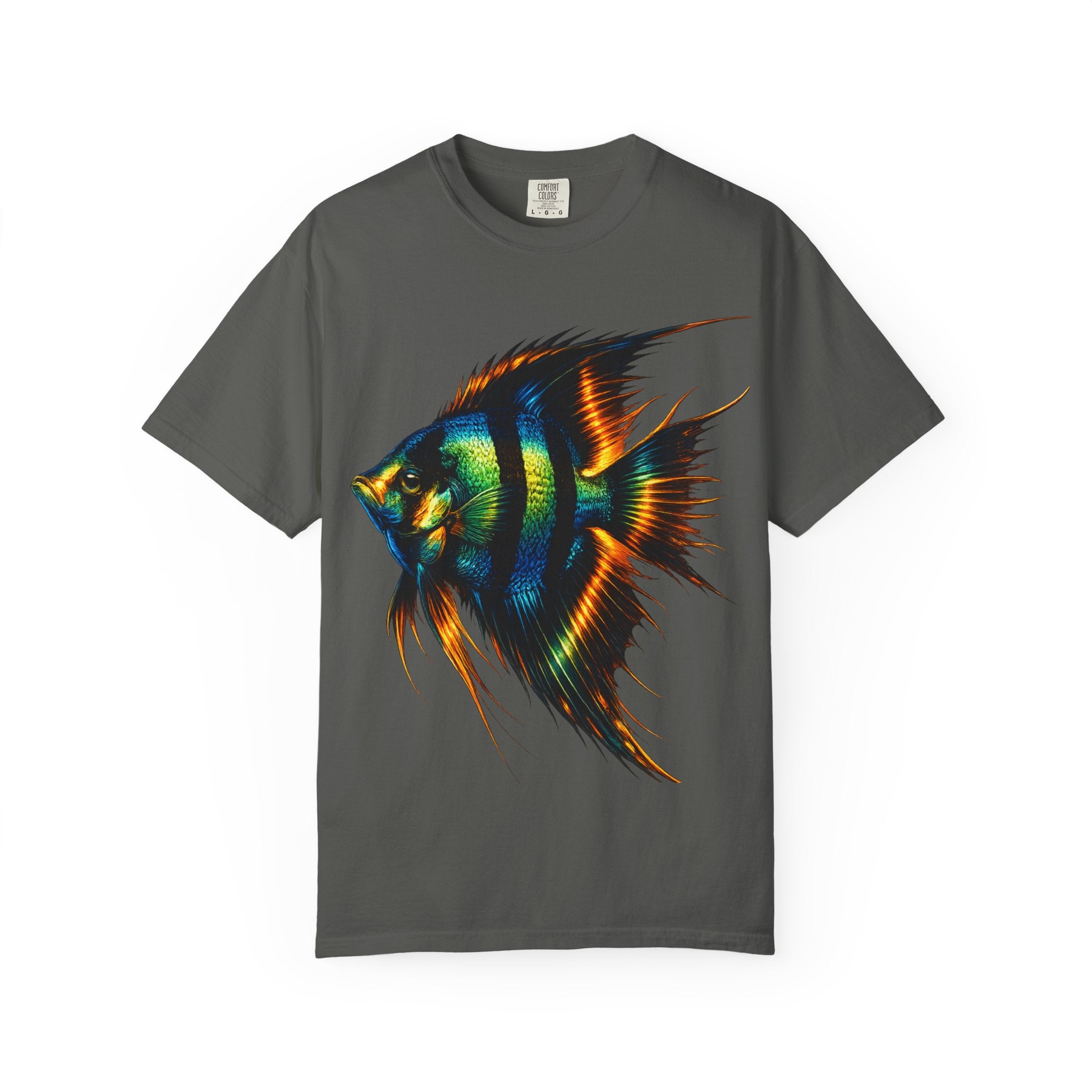 Angelfish Graphic T-Shirt — Vibrant Tropical Fish Illustration