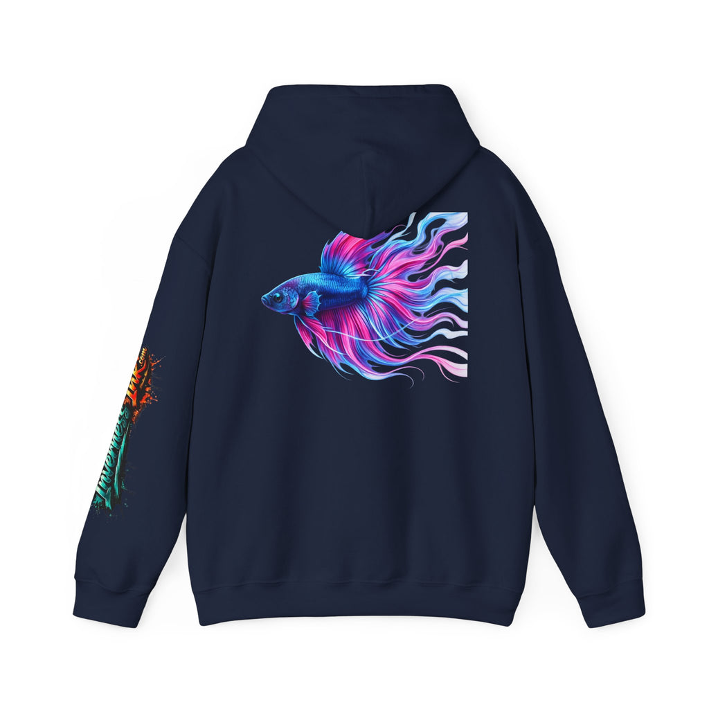 Electric Paint Betta — Artisan Series Hoodie — Inverness Ink Graphic Pullover