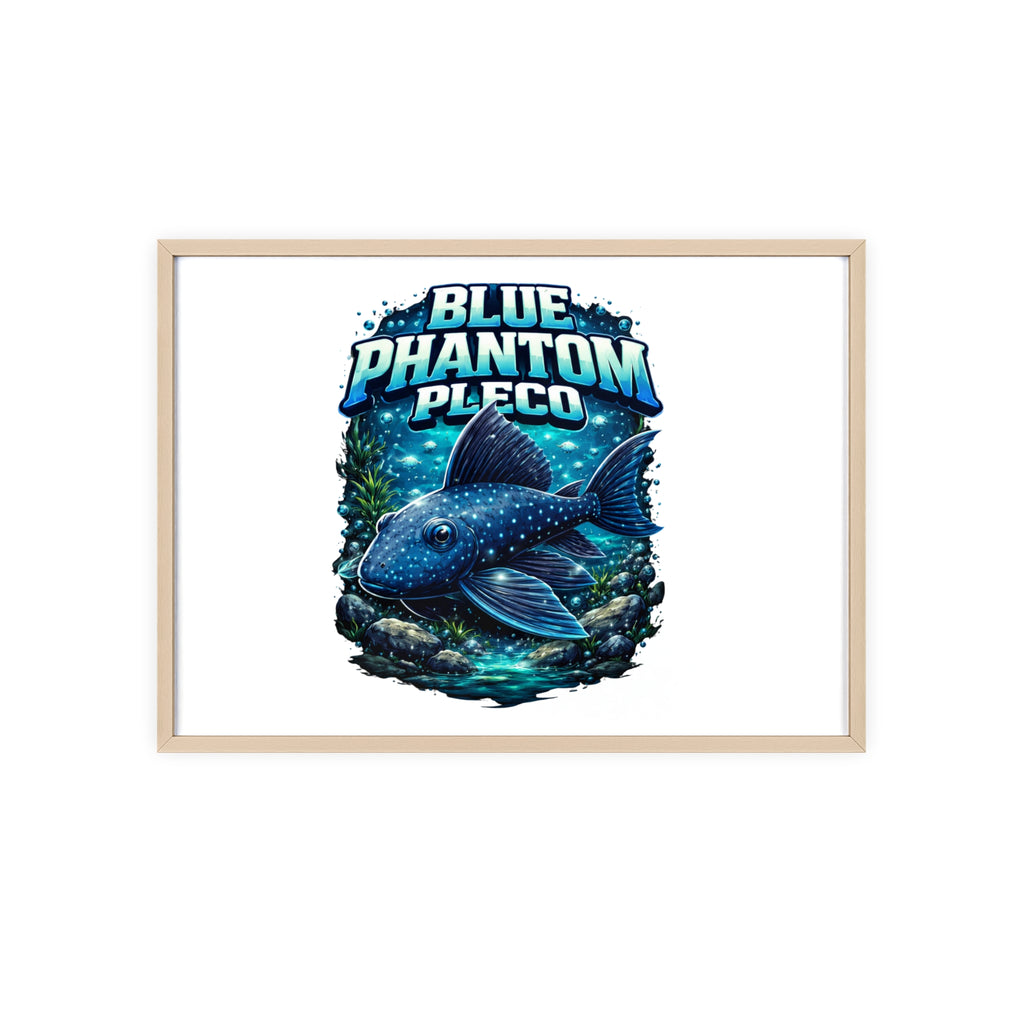 Blue Phantom Pleco Poster — Framed Aquarium Fish Wall Art