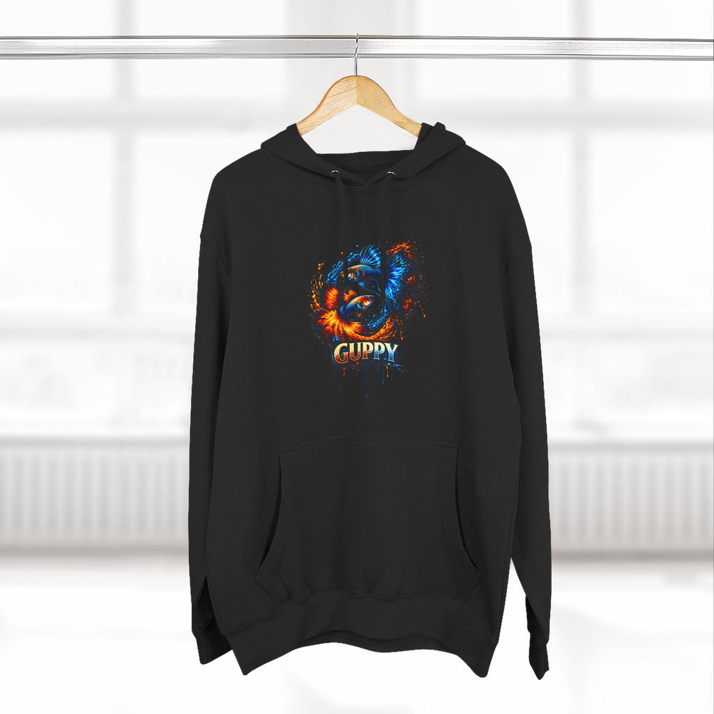 Fire & Ice Guppy – Premium Three-Panel Fleece Hoodie