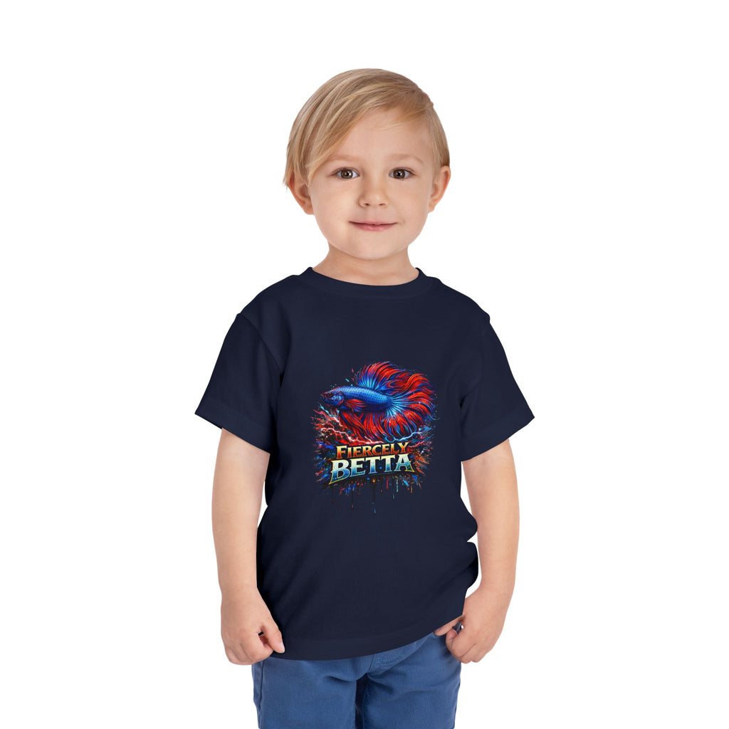 Toddler Tee - 'Fierce Betta' Colorful Betta Fish Graphic Shirt for Kids