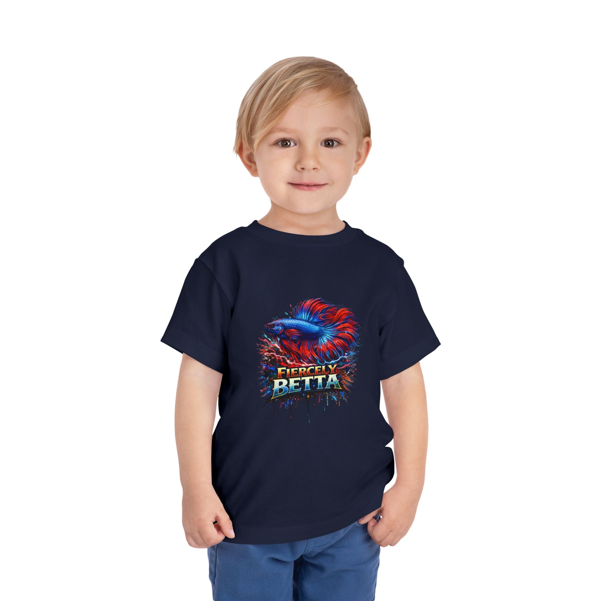 Toddler Tee - 'Fierce Betta' Colorful Betta Fish Graphic Shirt for Kids