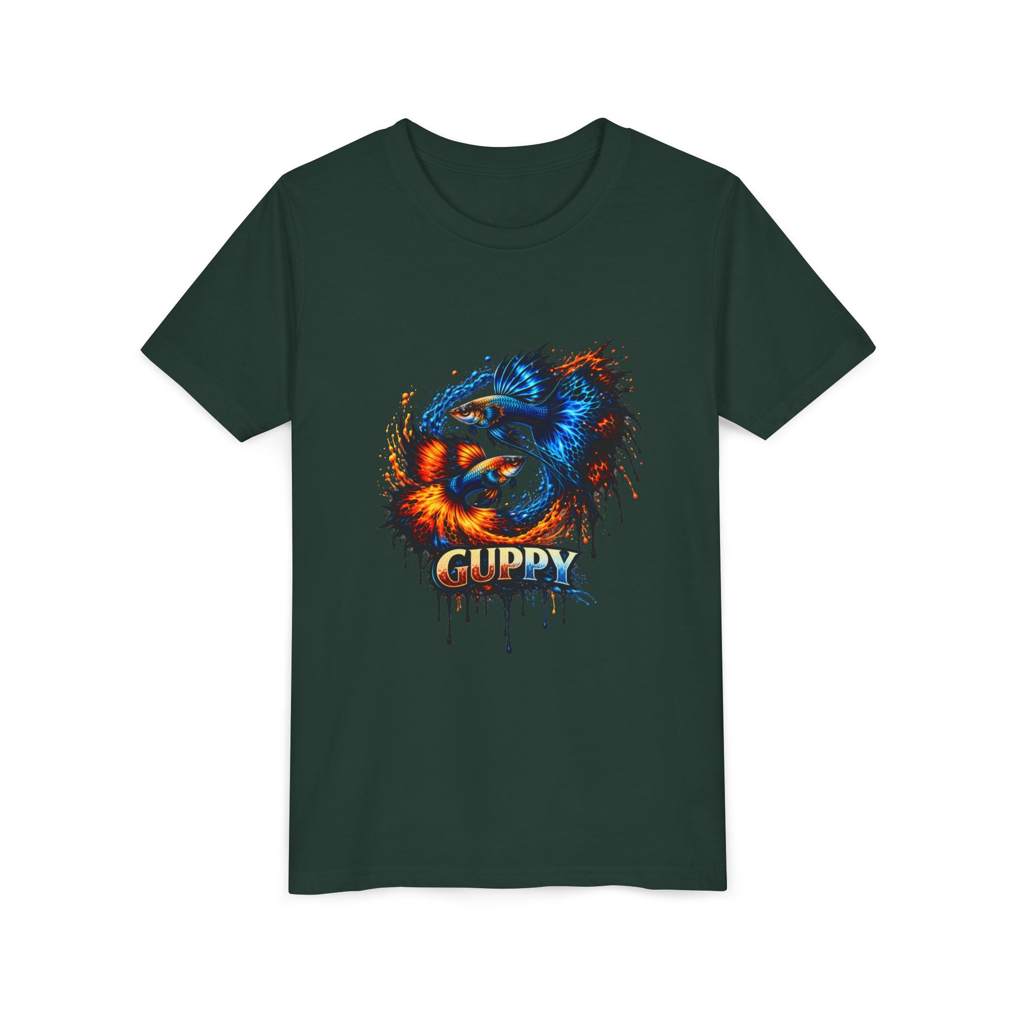 Fire & Ice Guppy – Youth "Neon Flare" Premium Tee