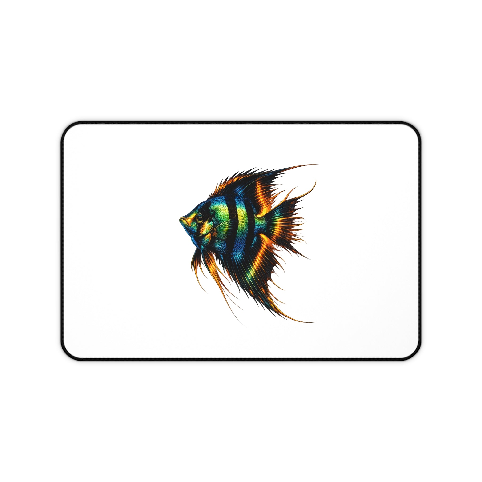 Angelfish Desk Mat — Colorful Aquarium Fish Mouse Pad for Office & Home
