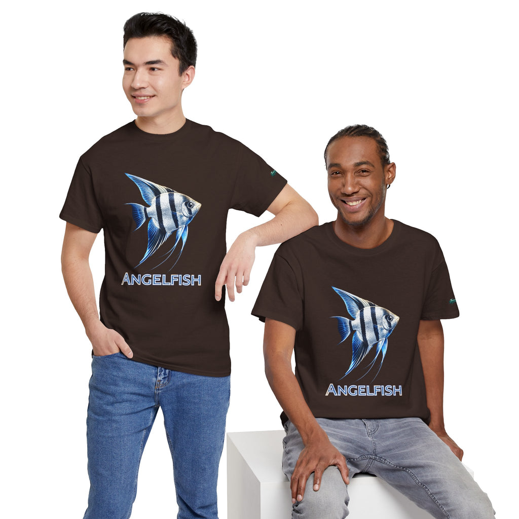 Angelfish Graphic Tee — Blue Tropical Fish Shirt