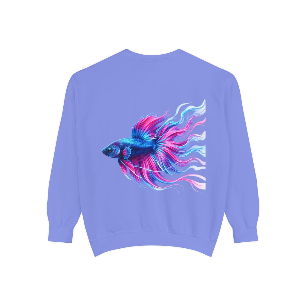 Betta Bliss Sweatshirt — Colorful Betta Fish Graphic Crewneck