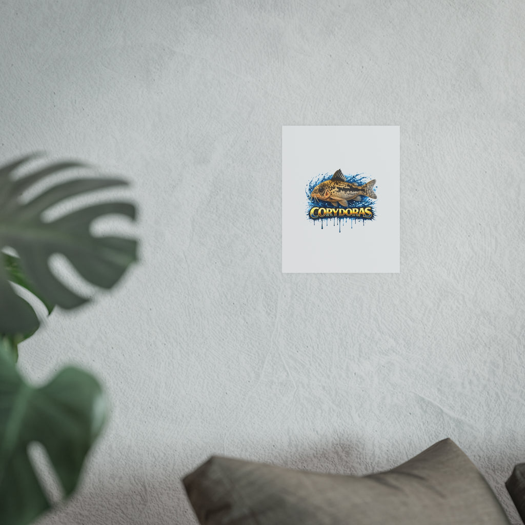 Corydoras Fish Poster — Decorative Aquarium Art Print (Satin/Matte)