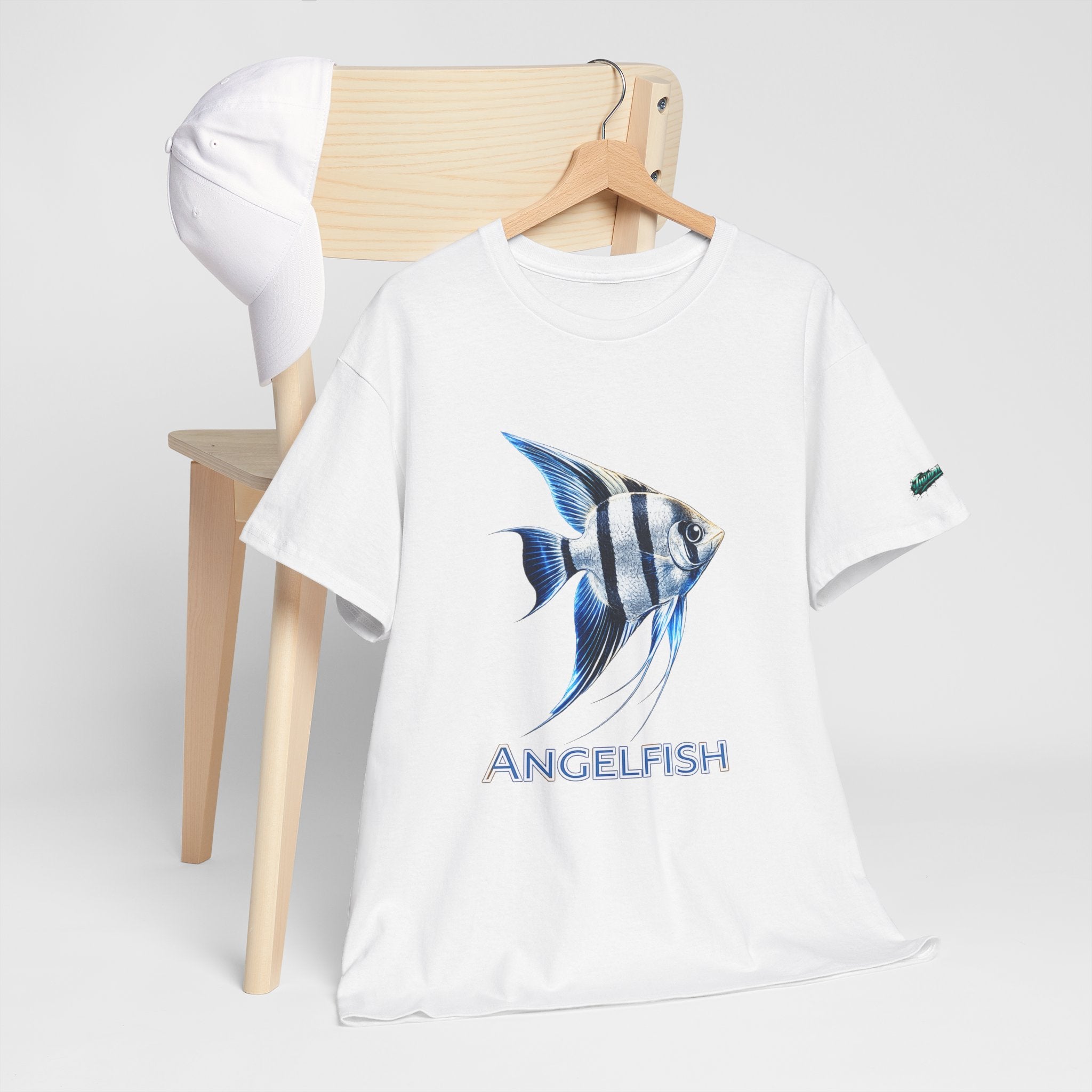 Angelfish Graphic Tee — Blue Tropical Fish Shirt