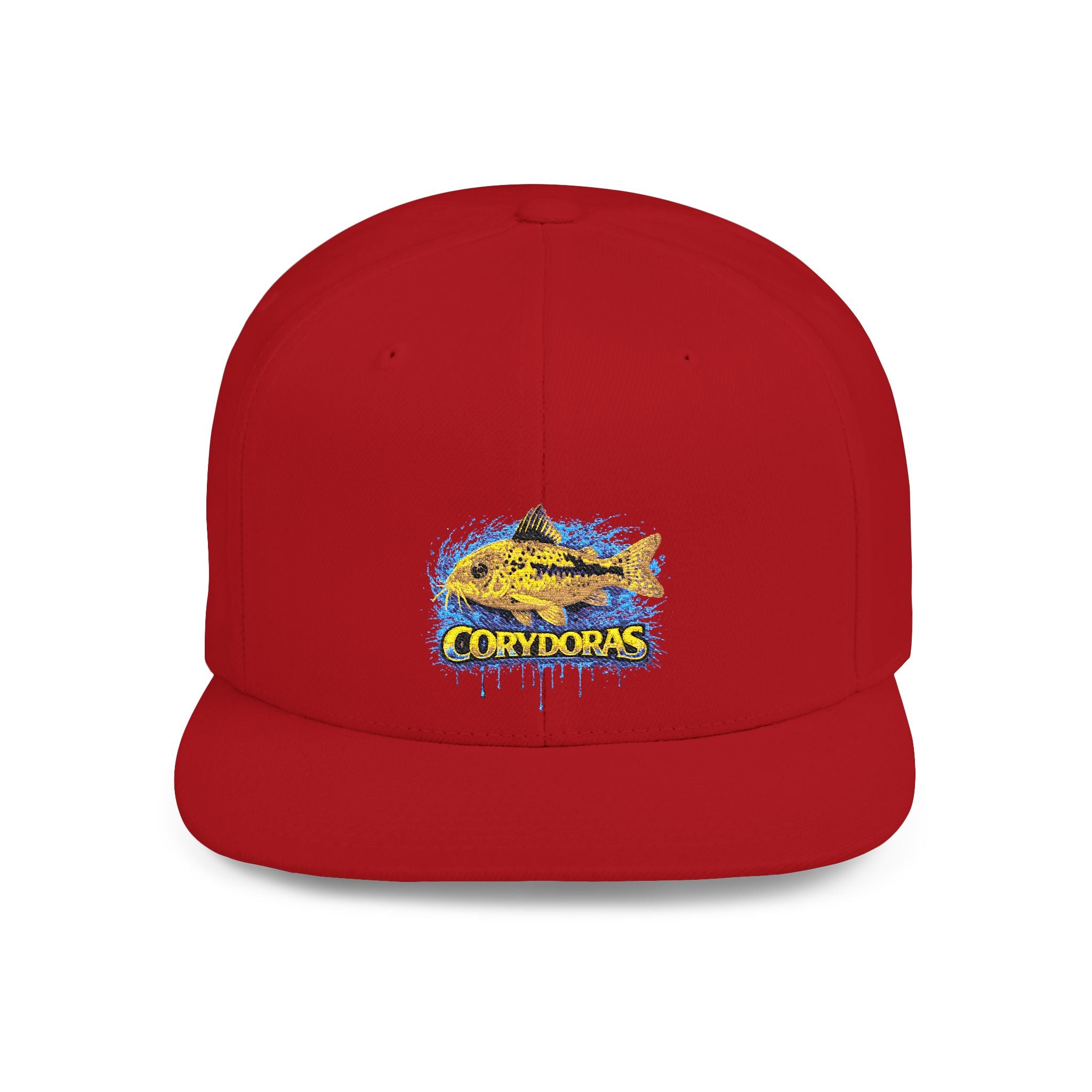 Corydoras Catfish Splash Flat Bill Snapback Hat