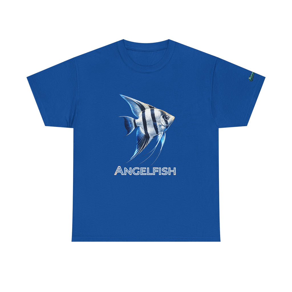Angelfish Graphic Tee — Blue Tropical Fish Shirt