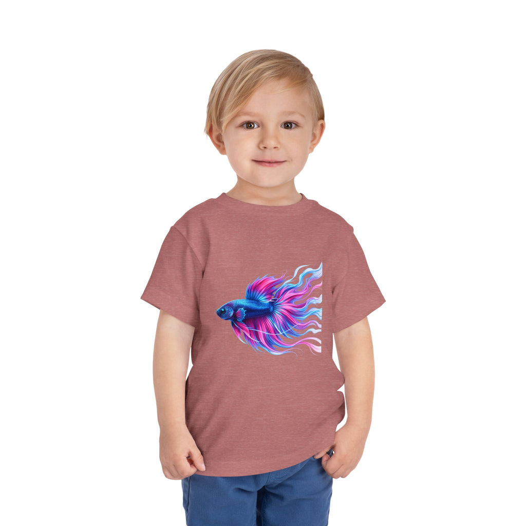 Toddler Tee — Colorful Betta Fish Graphic Kids Shirt