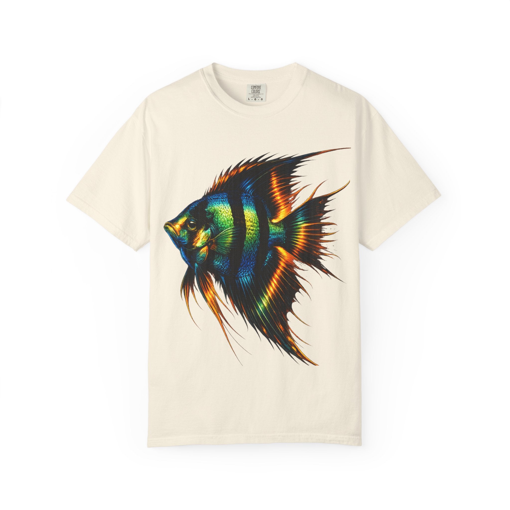 Angelfish Graphic T-Shirt — Vibrant Tropical Fish Illustration