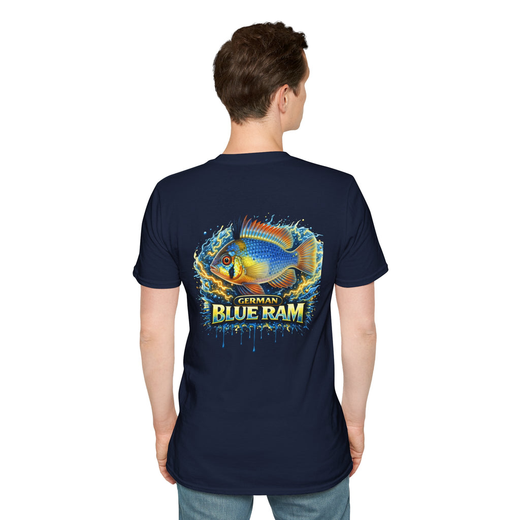 German Blue Ram Fish T-Shirt — Colorful Aquarium Cichlid Tee