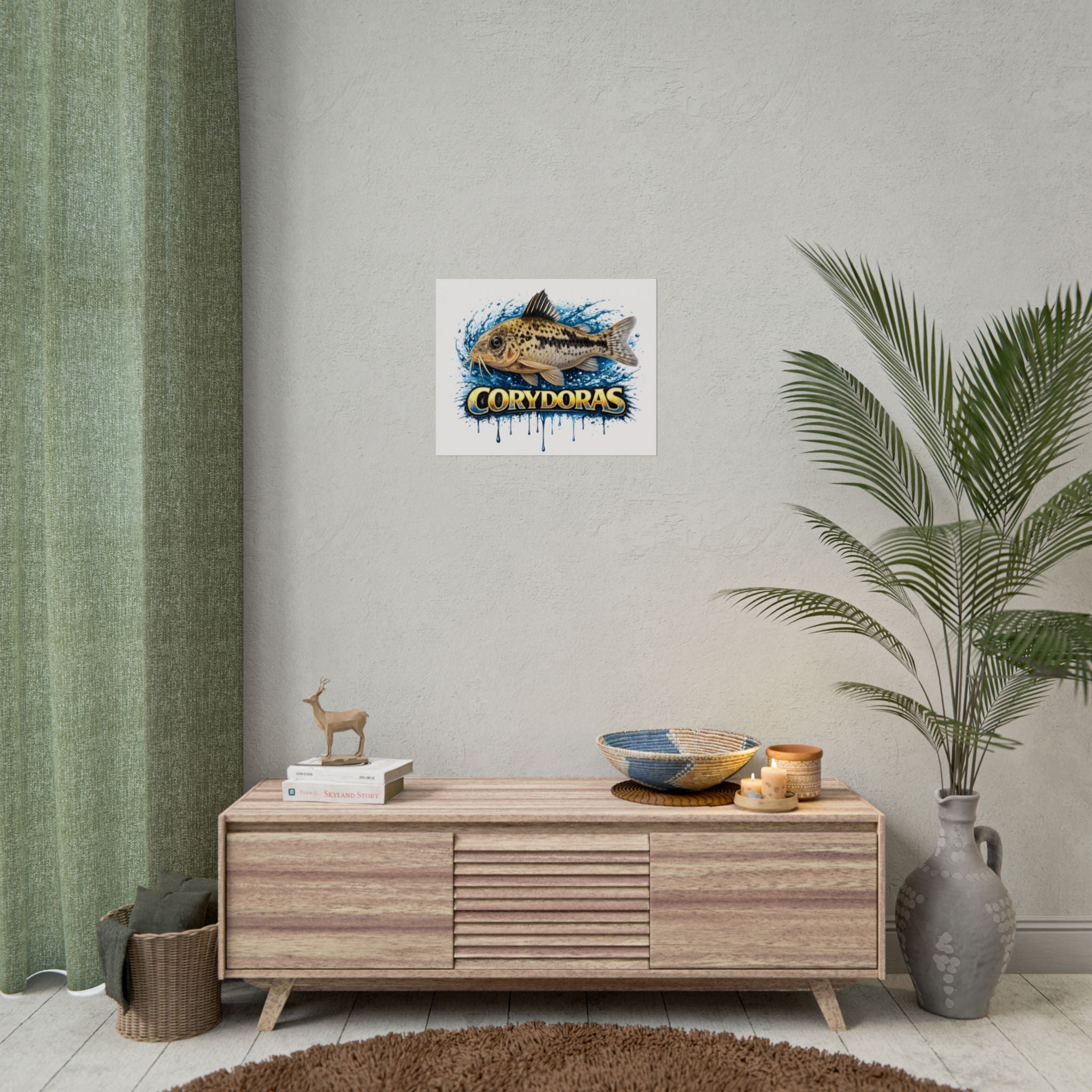 Corydoras Aquarium Fish Poster — Rolled Decorative Wall Art for Fishkeepers