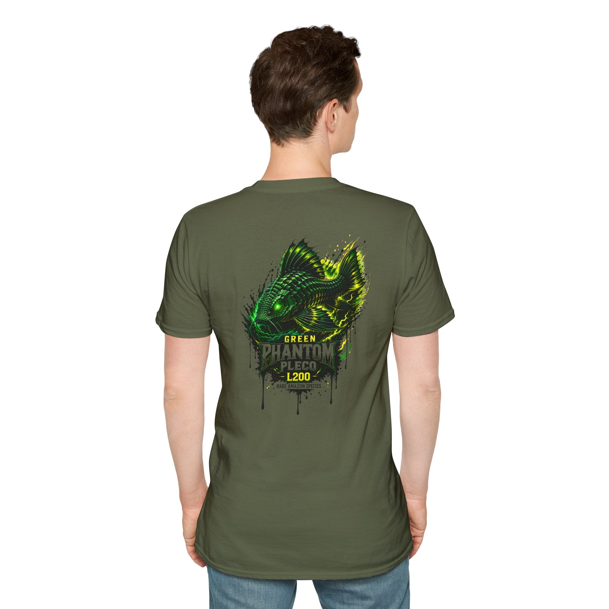 Green Phantom Pleco Tee — Graphic Fish Aquarium Shirt