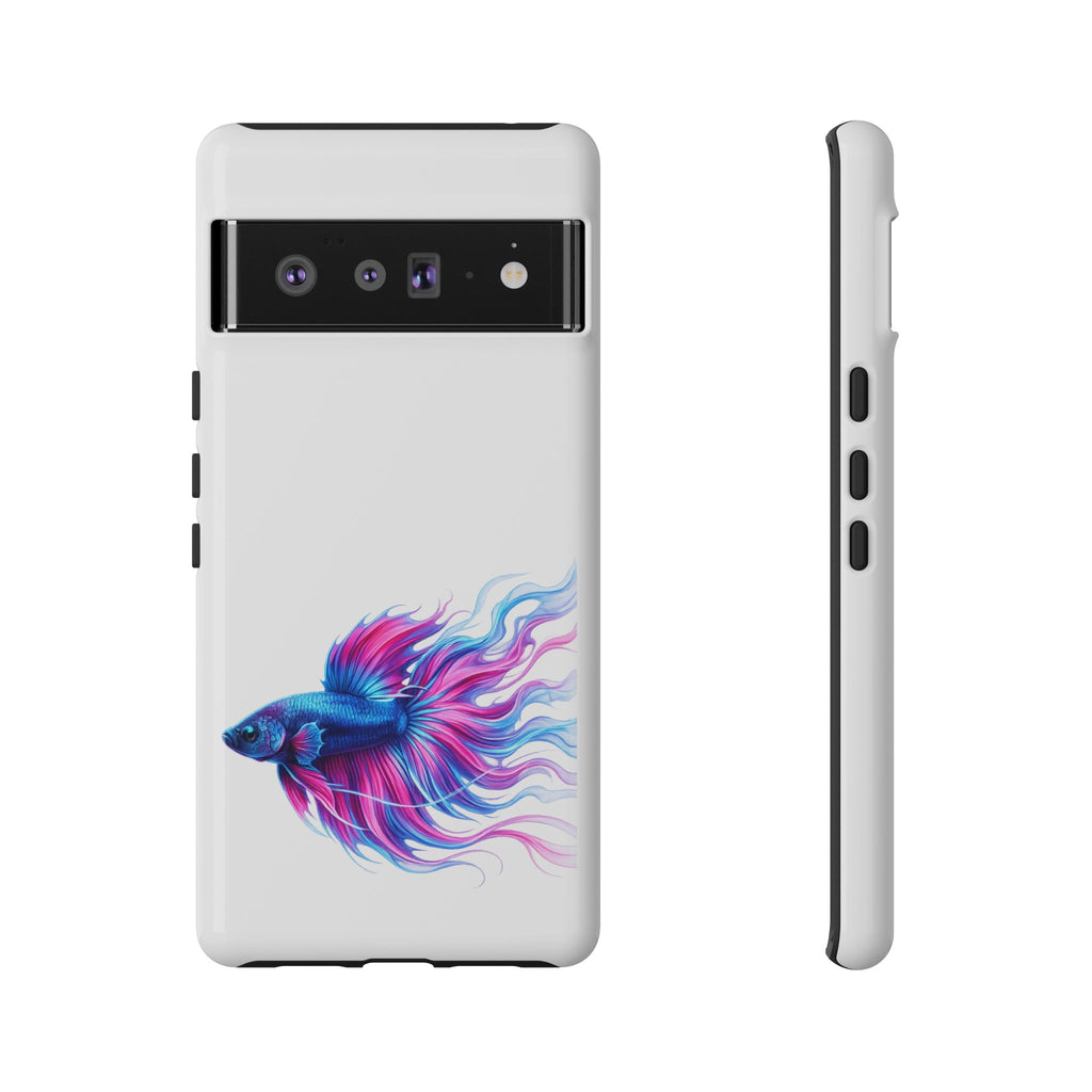 Betta Fish Tough Phone Case — Colorful Watercolor Fish Protective Cover
