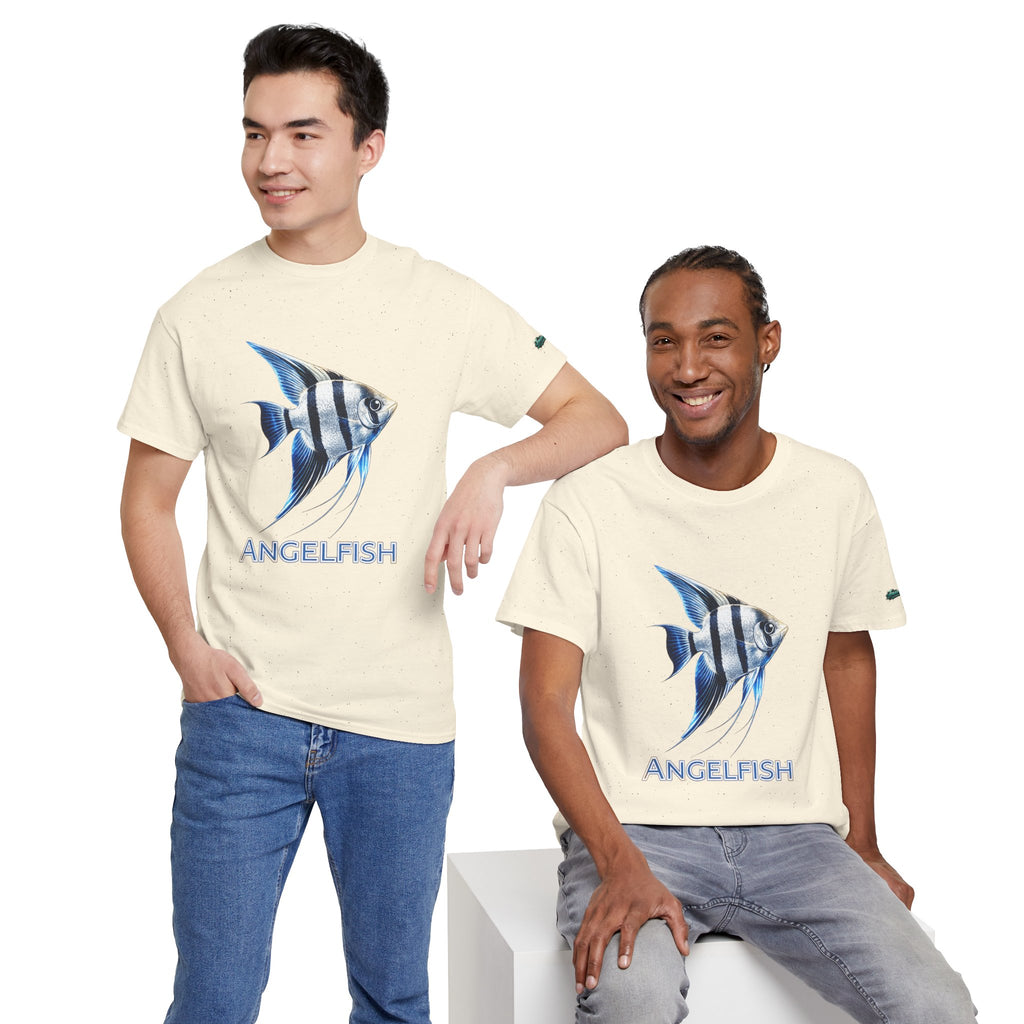 Angelfish Graphic Tee — Blue Tropical Fish Shirt