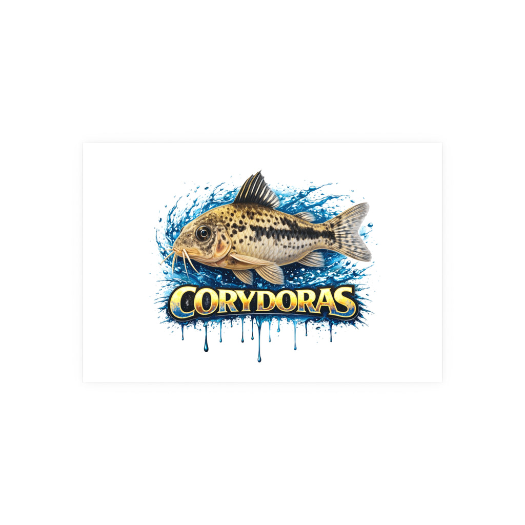 Corydoras Fish Poster — Decorative Aquarium Art Print (Satin/Matte)