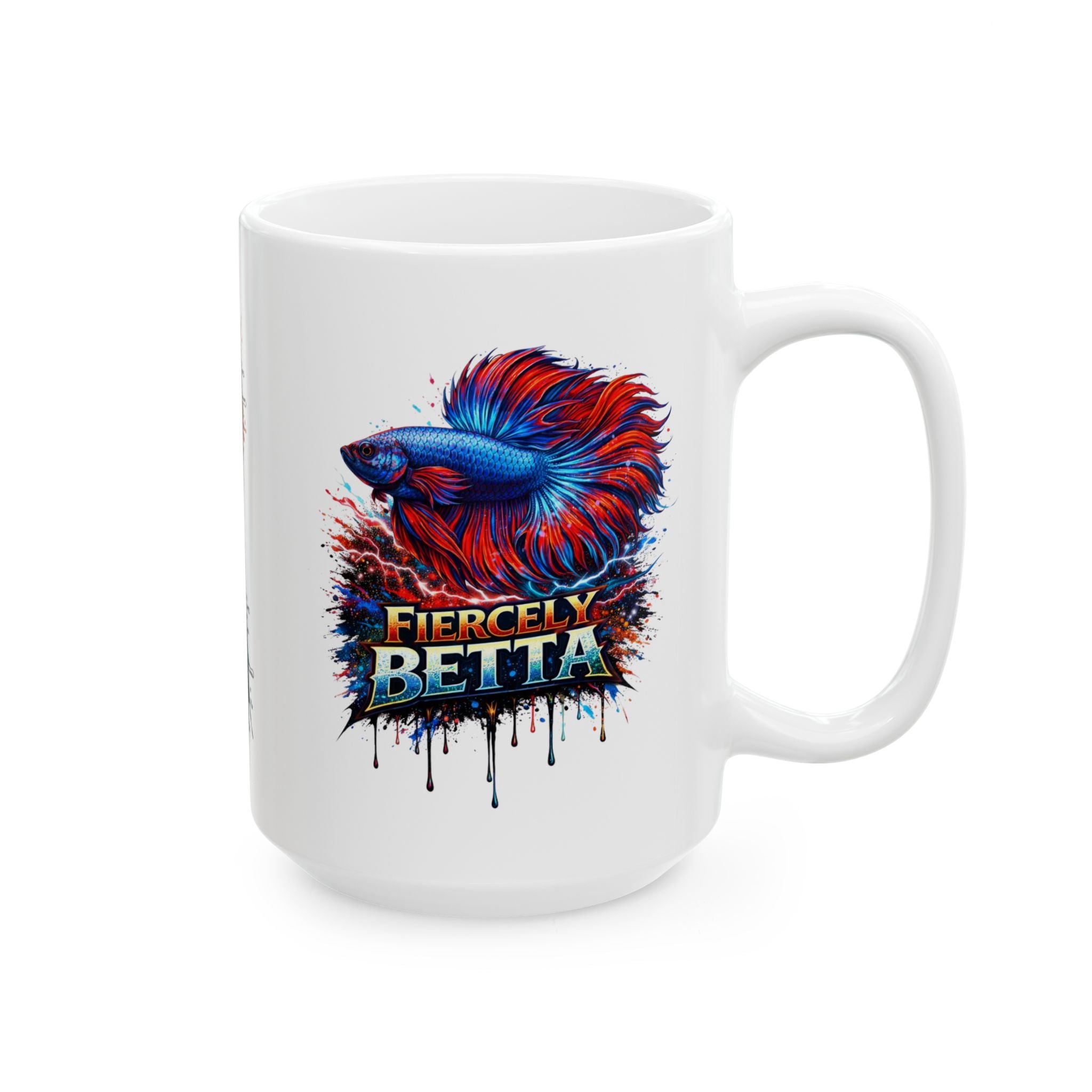 Fiercely Betta – Premium "Neon Flare" Ceramic Mug Art Coffee Cup (11oz/15oz)