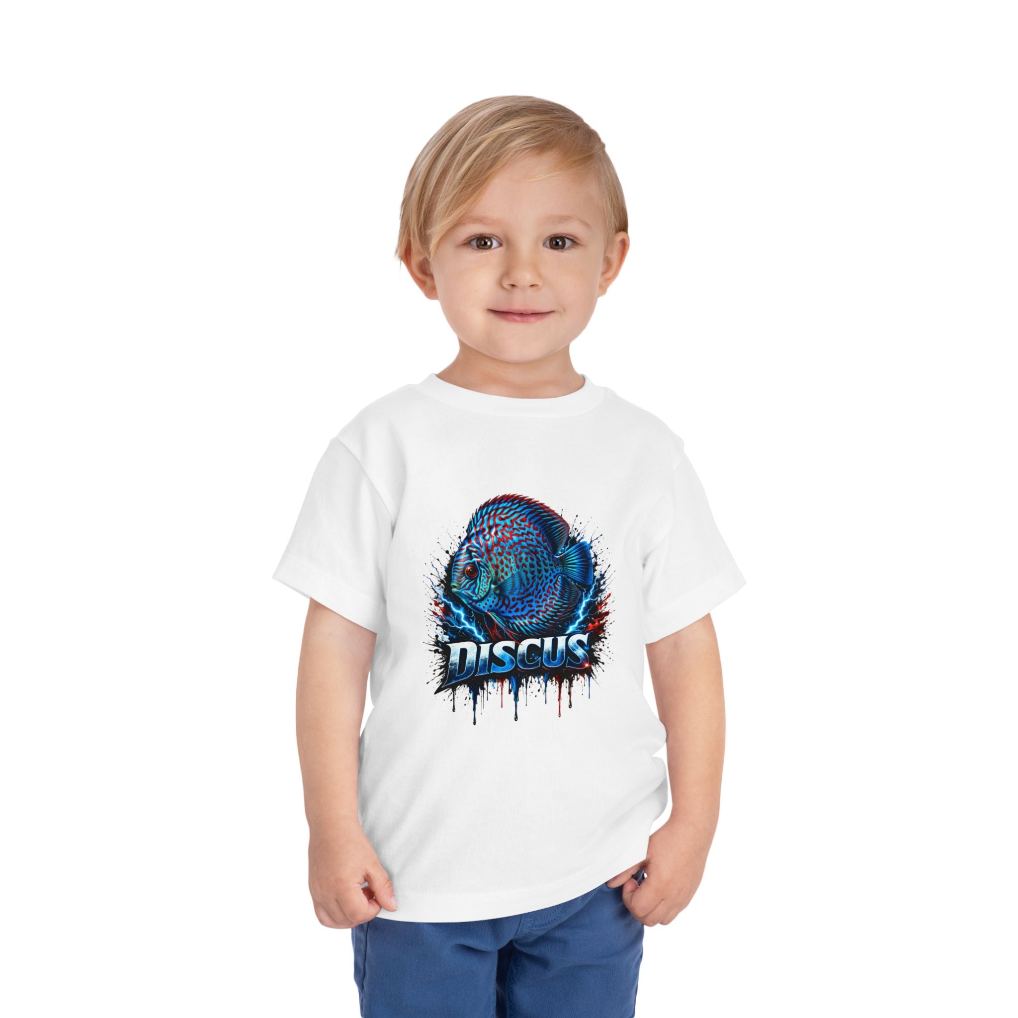 Toddler Tee - Colorful Discus Fish Graphic "Discus"