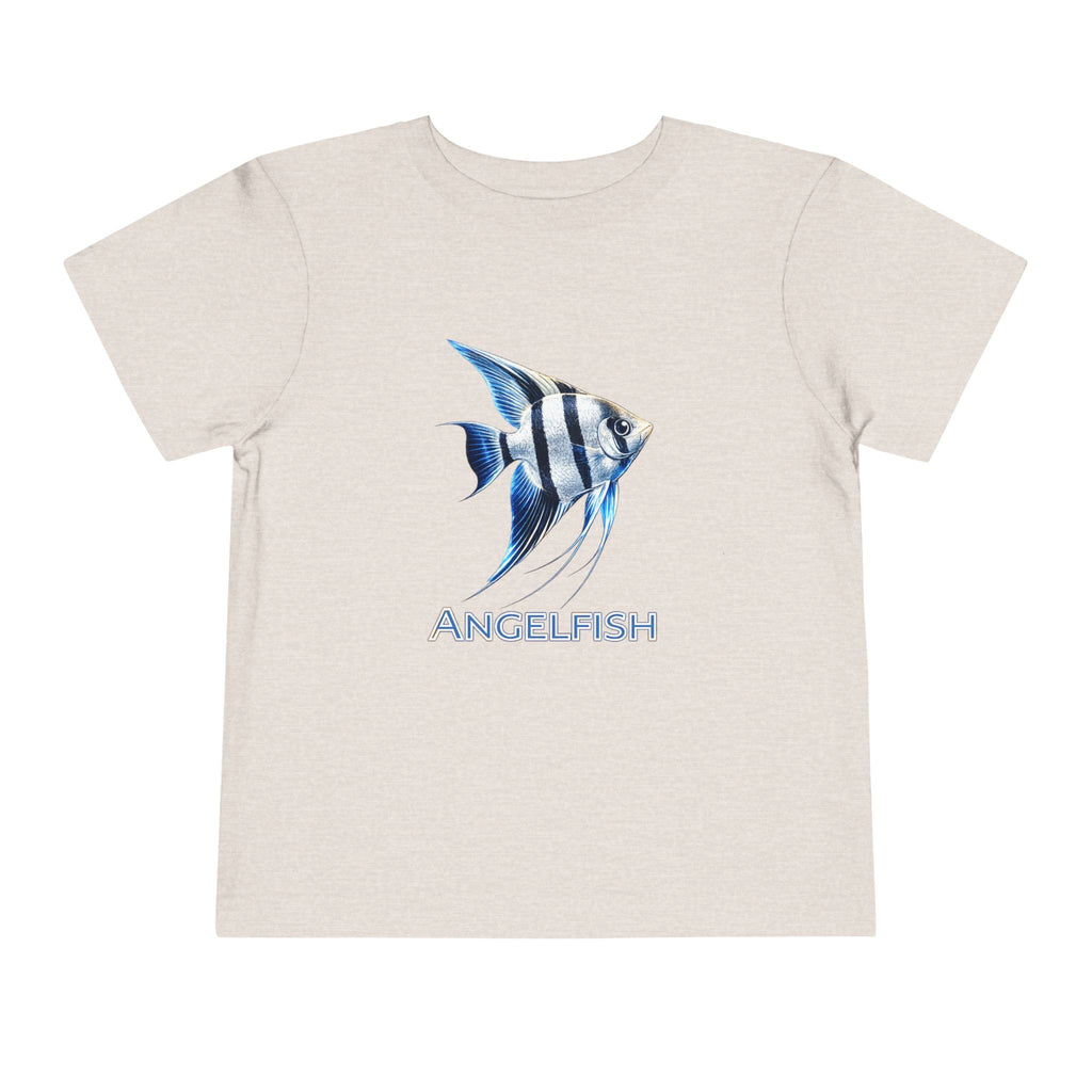 Angelfish Toddler Tee – Blue Aquarium Fish Graphic Shirt
