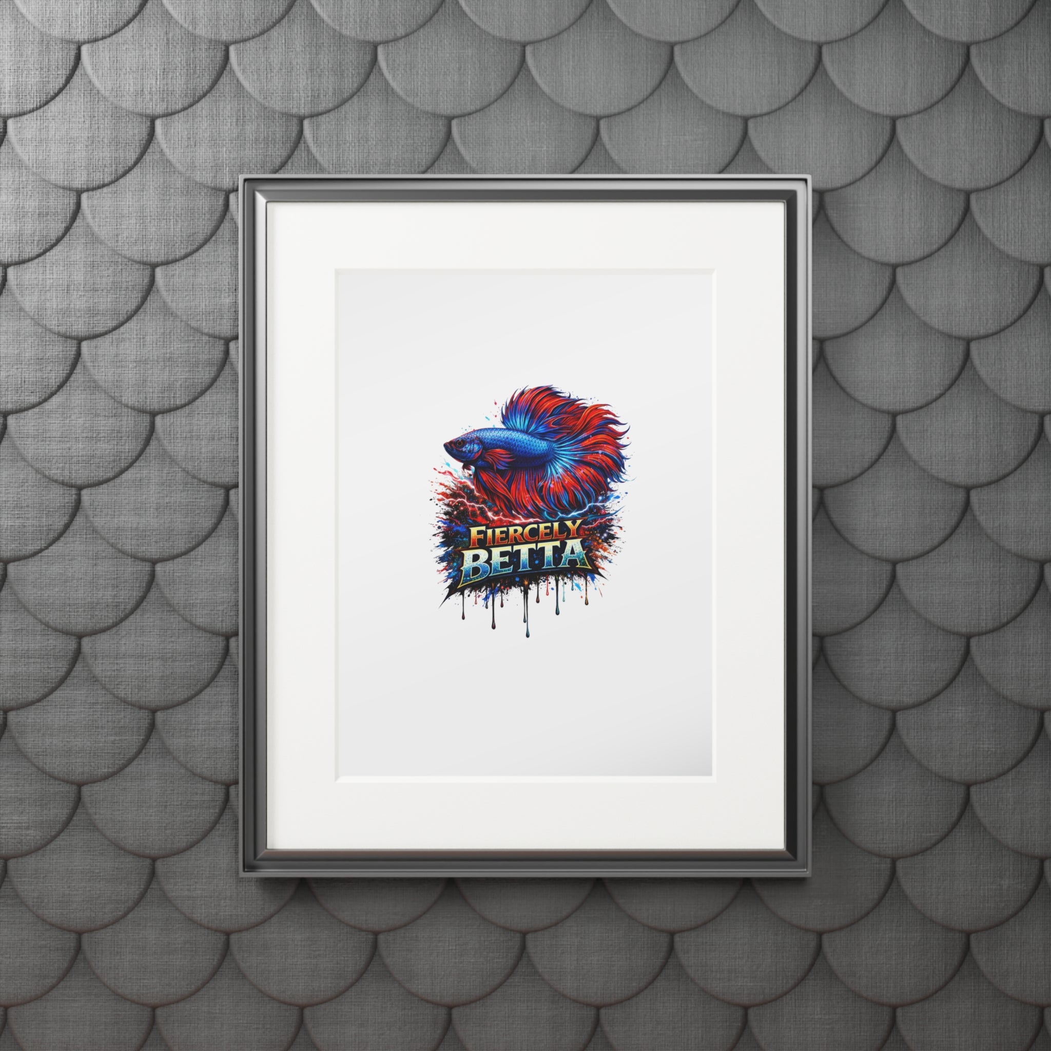 Fiercely Betta – Premium "Neon Flare" Mounted Fine Art Print
