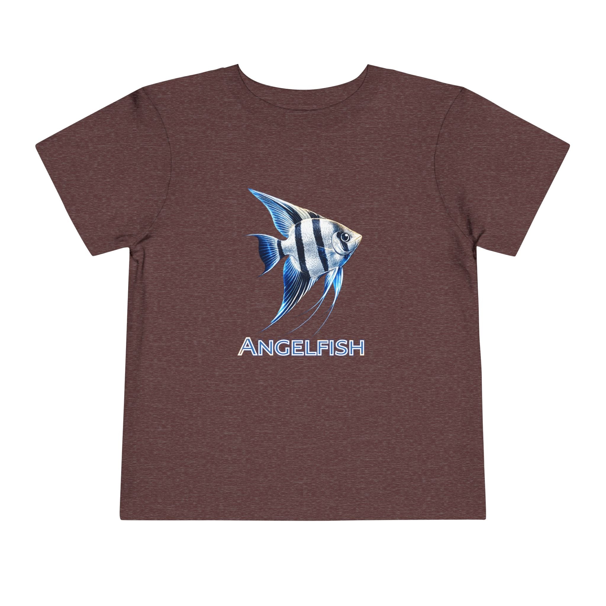 Angelfish Toddler Tee – Blue Aquarium Fish Graphic Shirt