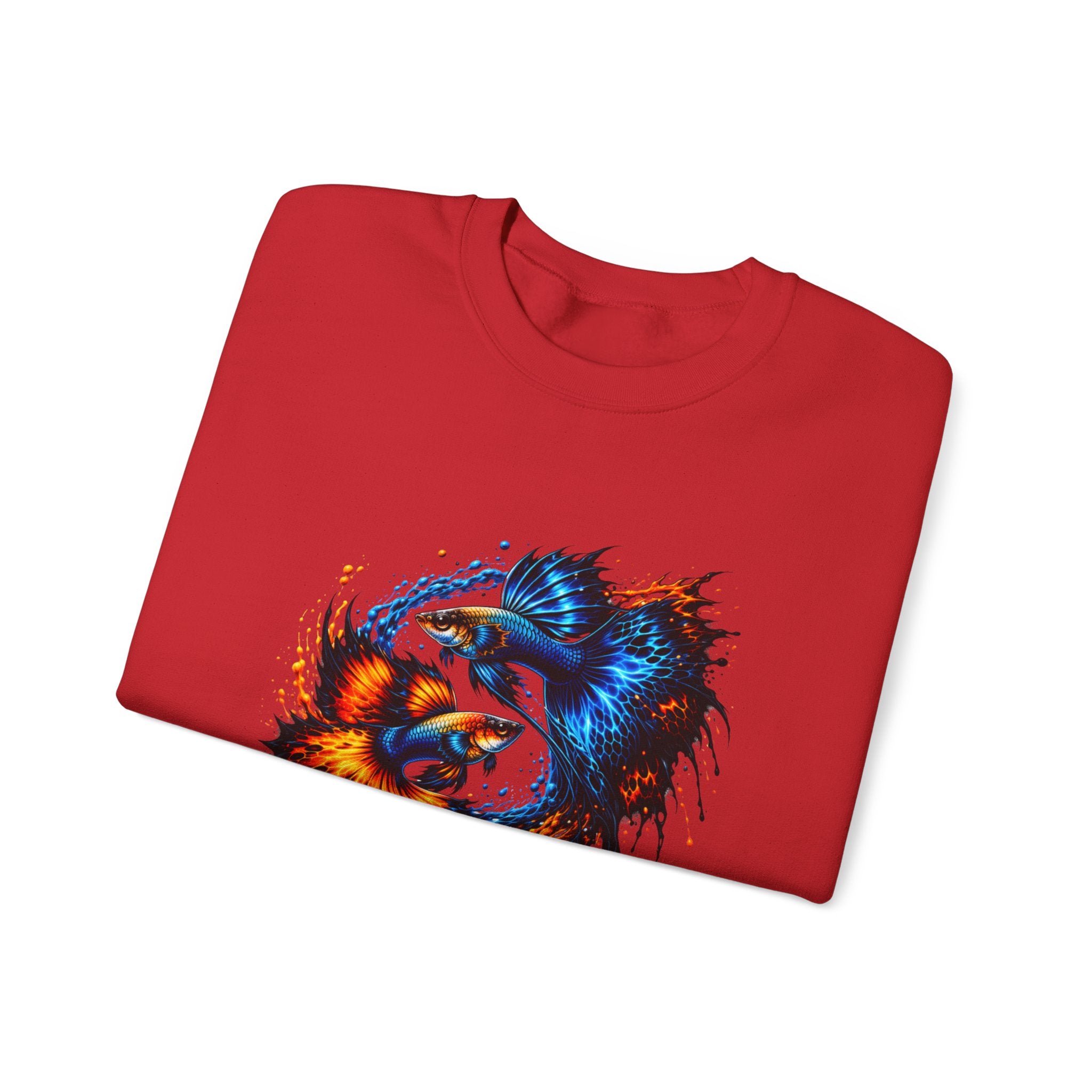 Fire & Ice Guppy – Premium "Neon Flare" Crewneck Sweatshirt