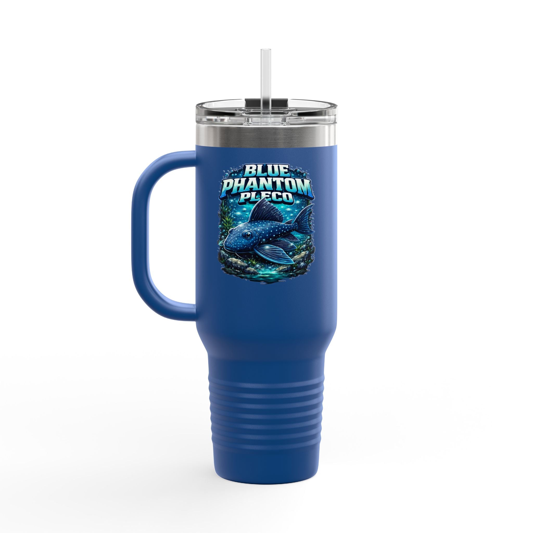 Blue Phantom Pleco L-128 – 40oz Premium Insulated Travel Mug, 40oz