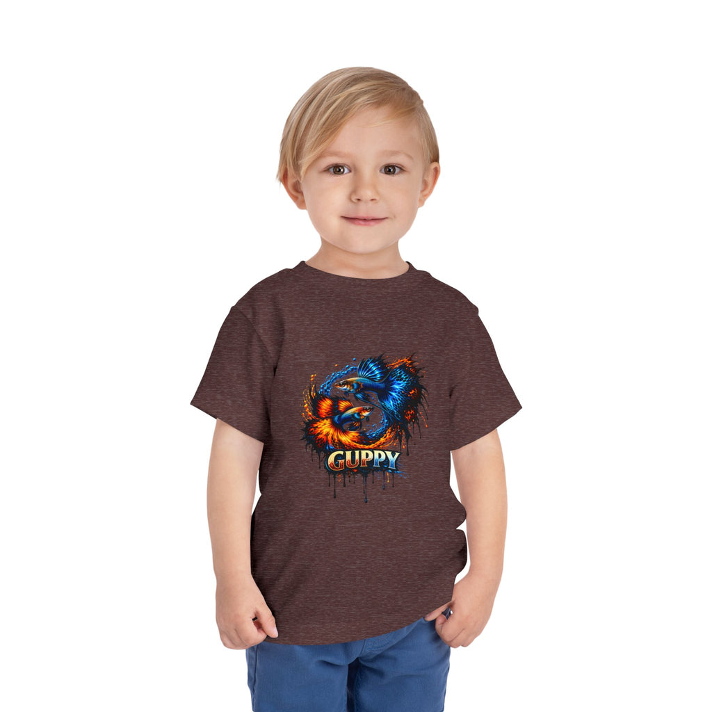 Fire & Ice Guppy – Toddler "Neon Flare" Premium Tee