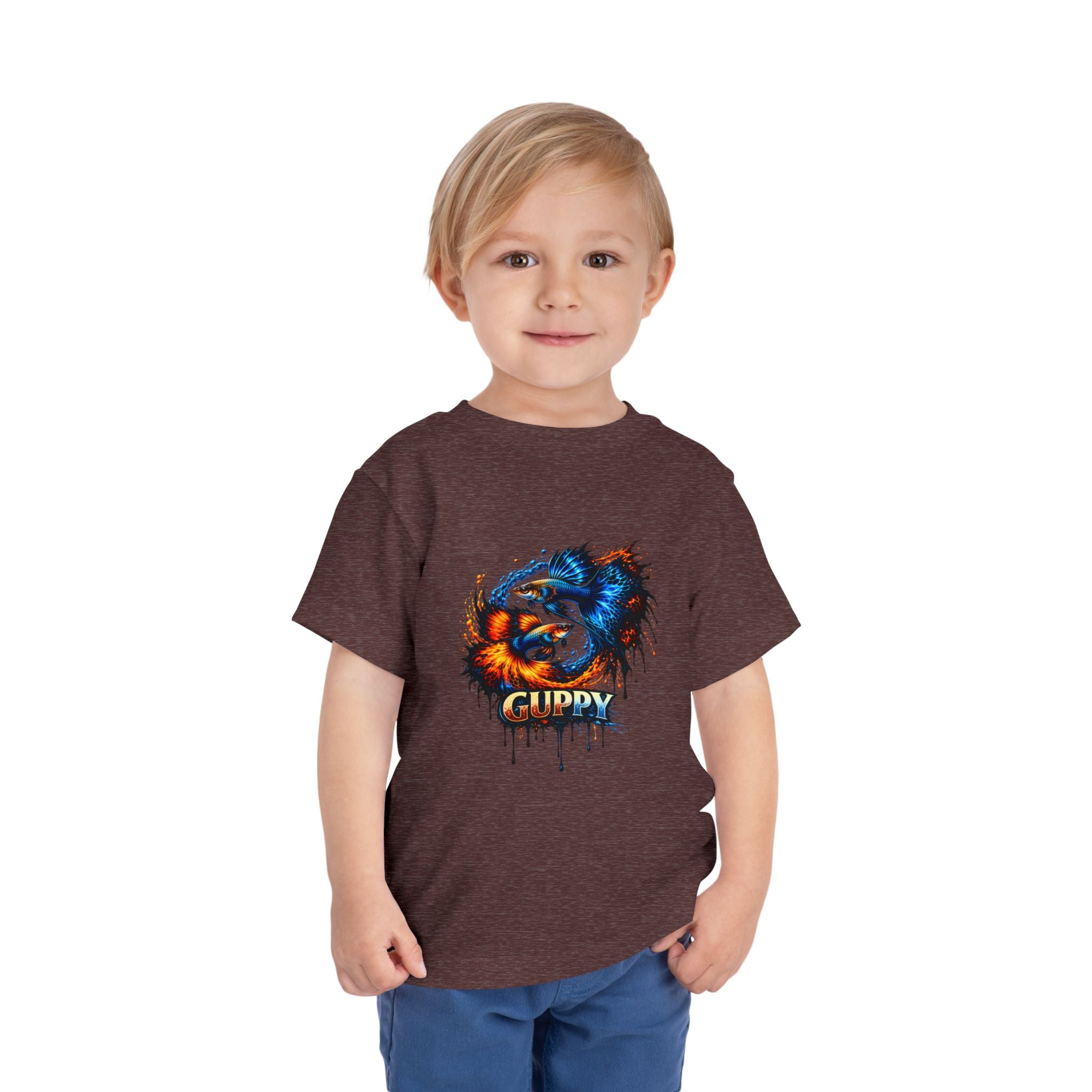 Fire & Ice Guppy – Toddler "Neon Flare" Premium Tee