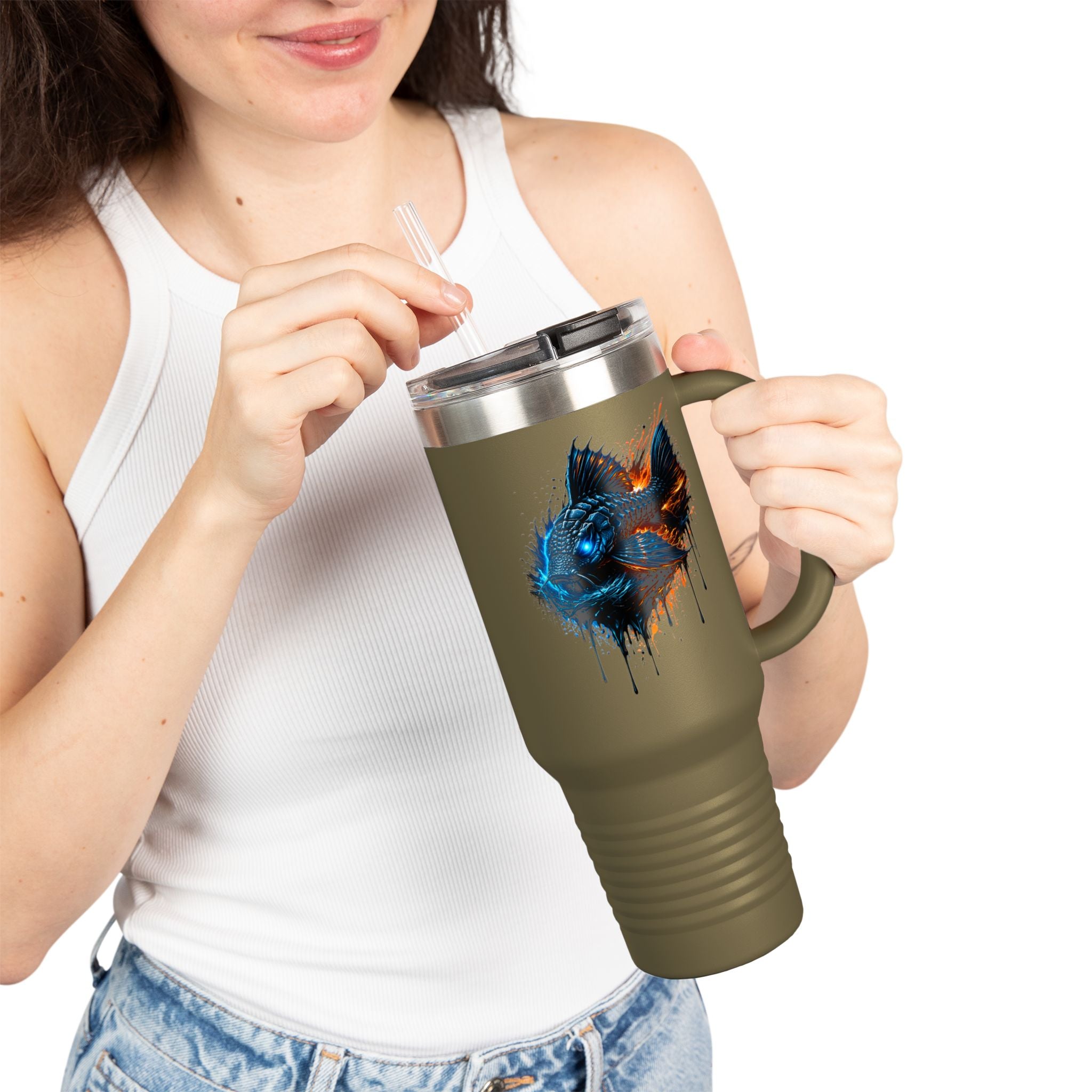 Armored Pleco – 40oz Premium Insulated Travel Mug L-185