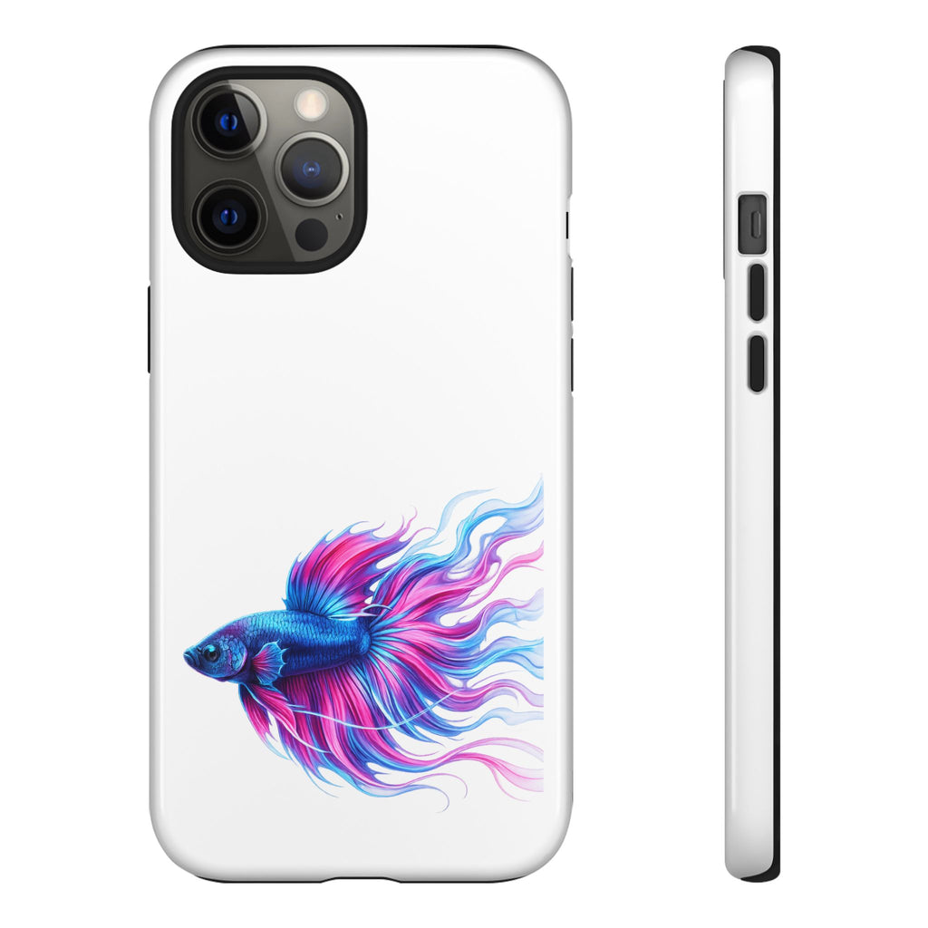 Betta Fish Tough Phone Case — Colorful Watercolor Fish Protective Cover