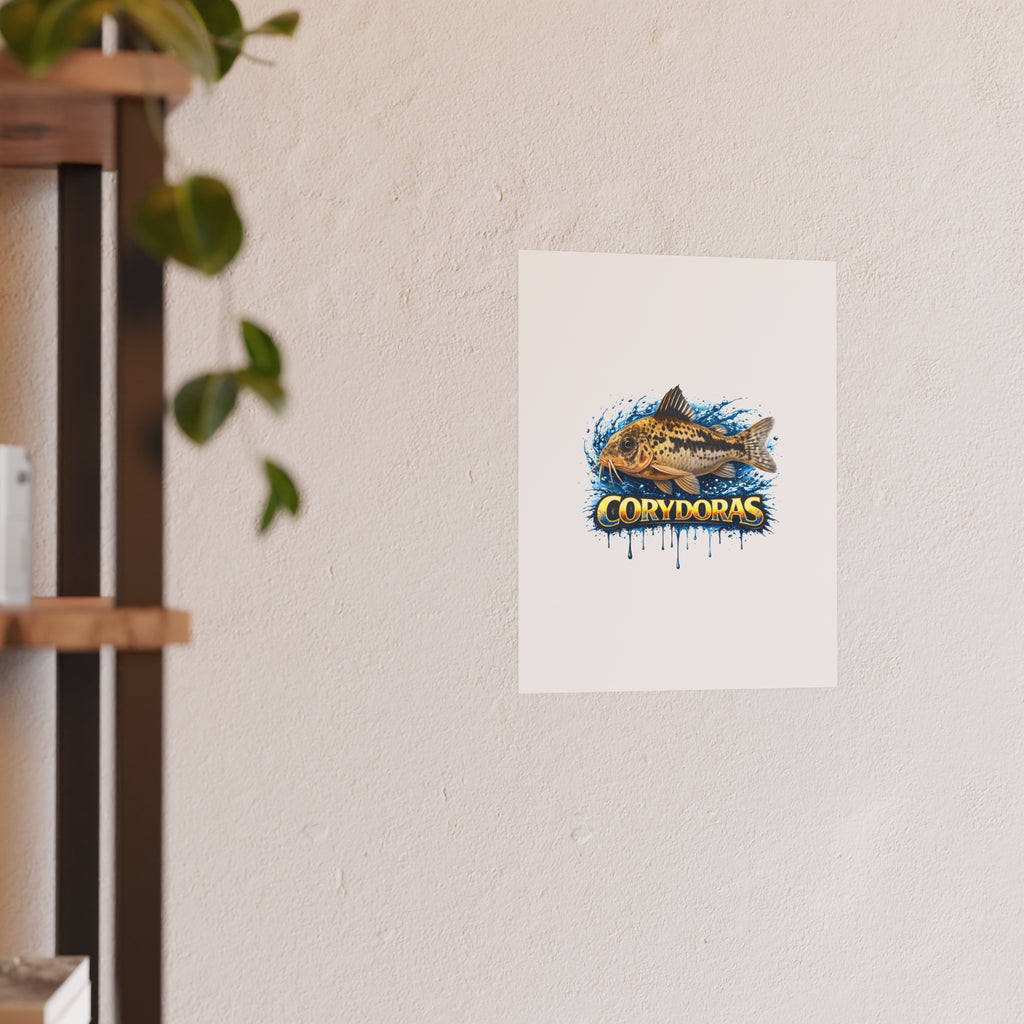 Corydoras Fish Poster — Decorative Aquarium Art Print (Satin/Matte)