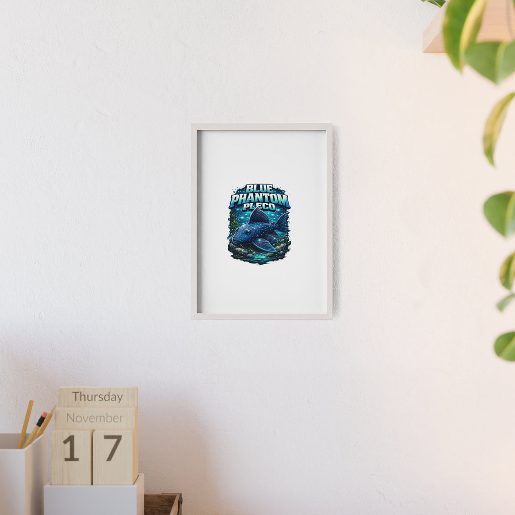 Blue Phantom Pleco Poster — Framed Aquarium Fish Wall Art
