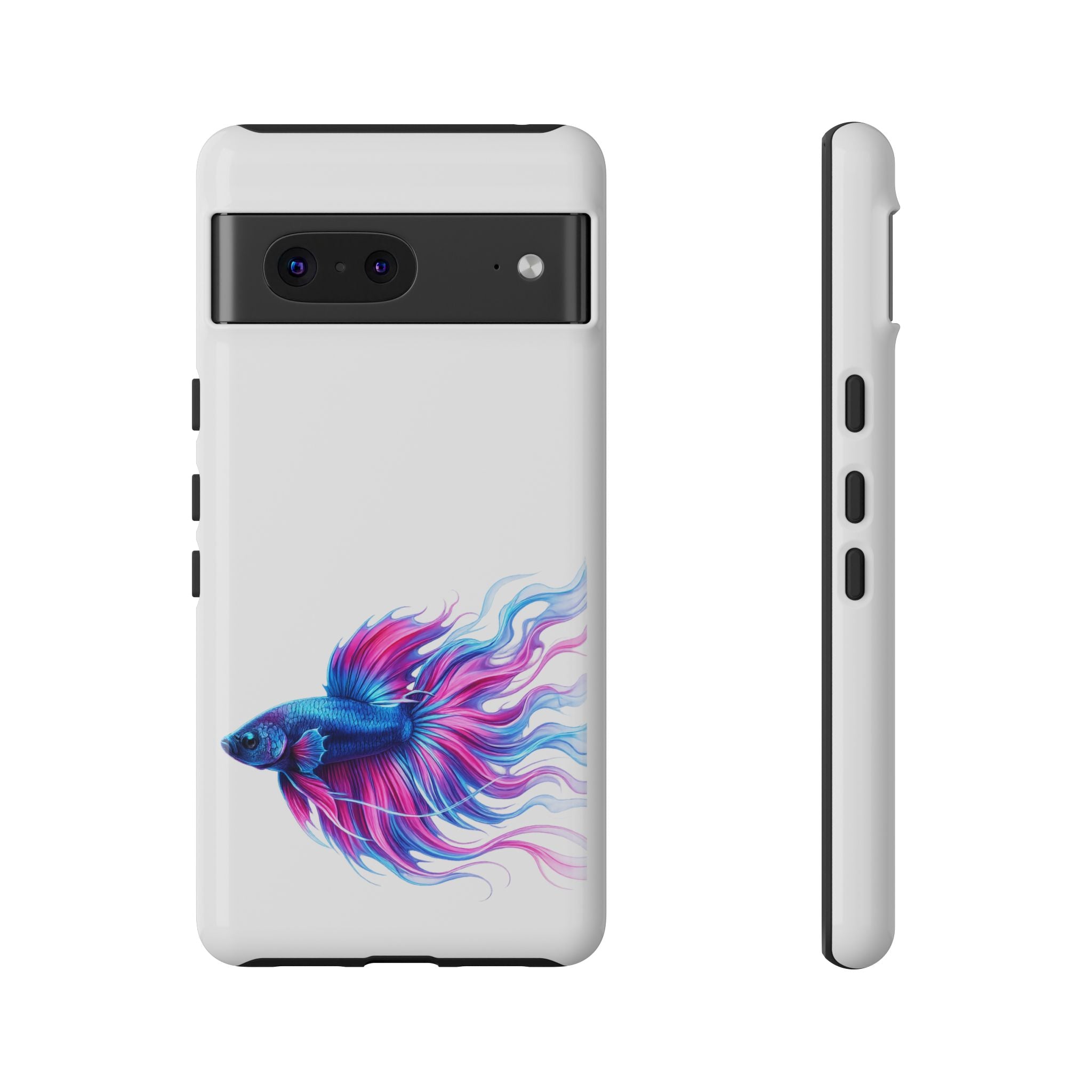 Betta Fish Tough Phone Case — Colorful Watercolor Fish Protective Cover