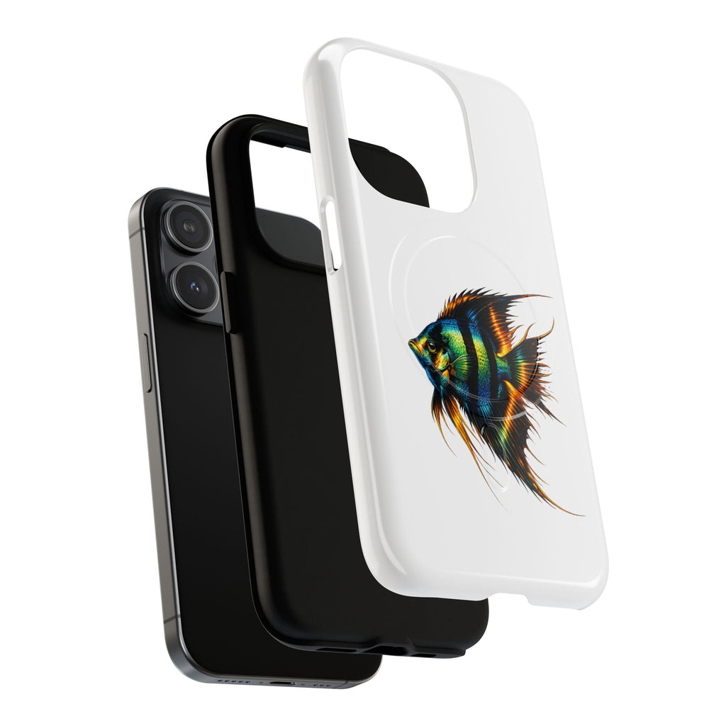 Angelfish Art Tough Magnetic Phone Case — Colorful Aquarium Fish iPhone Cover