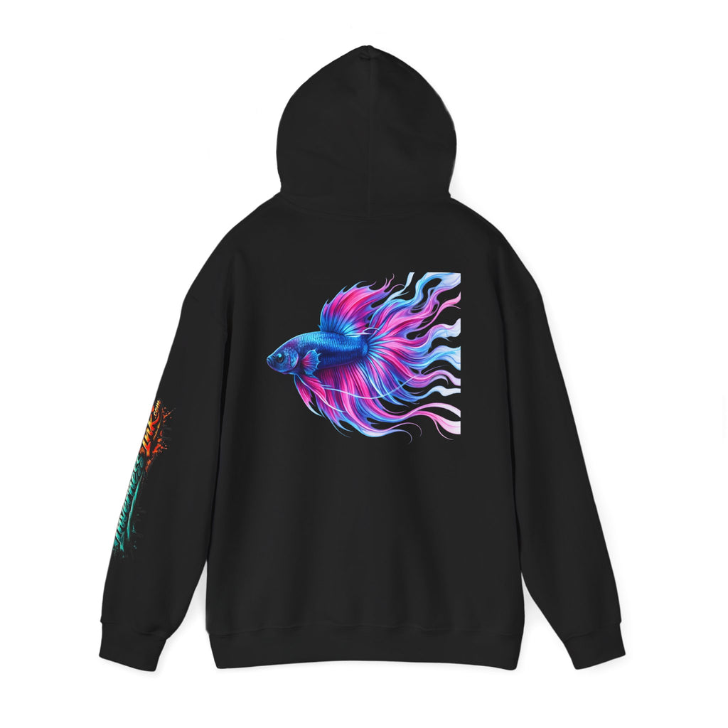 Electric Paint Betta — Artisan Series Hoodie — Inverness Ink Graphic Pullover