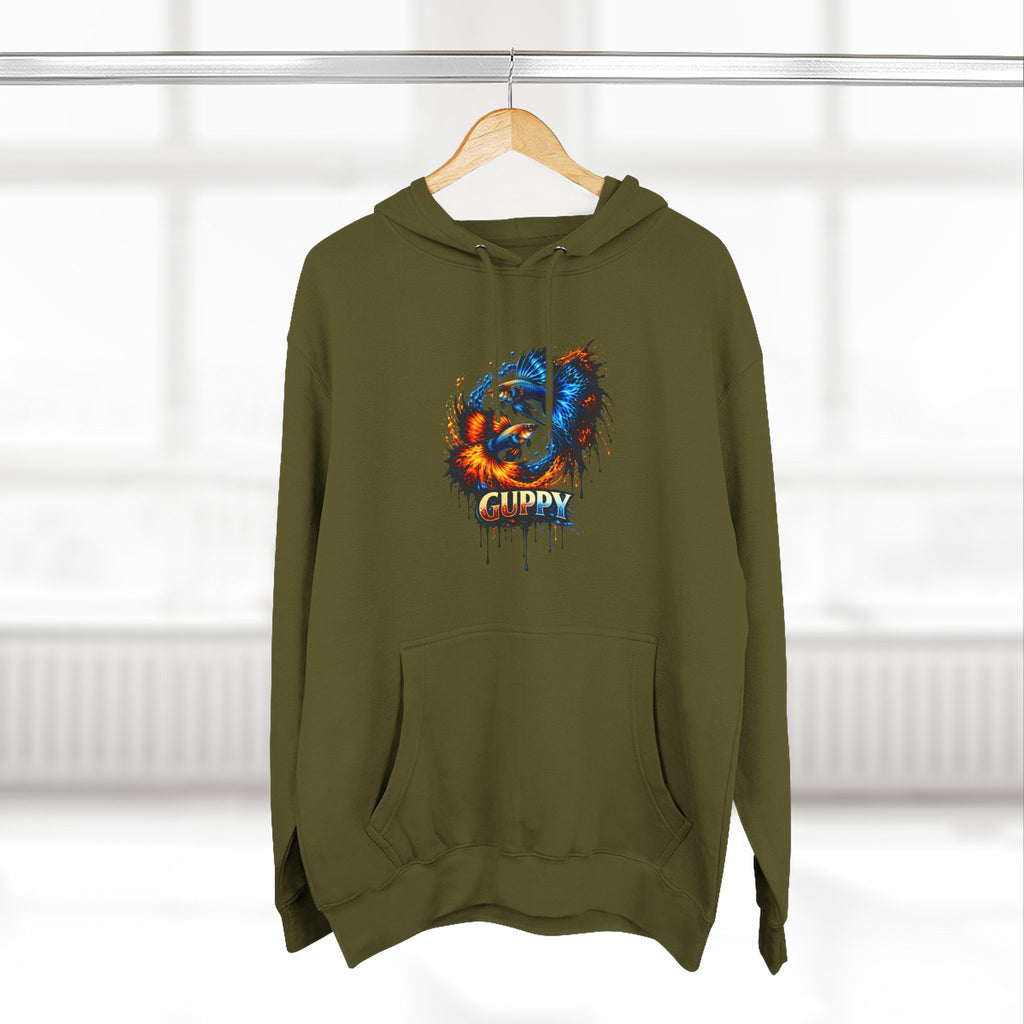 Fire & Ice Guppy – Premium Three-Panel Fleece Hoodie