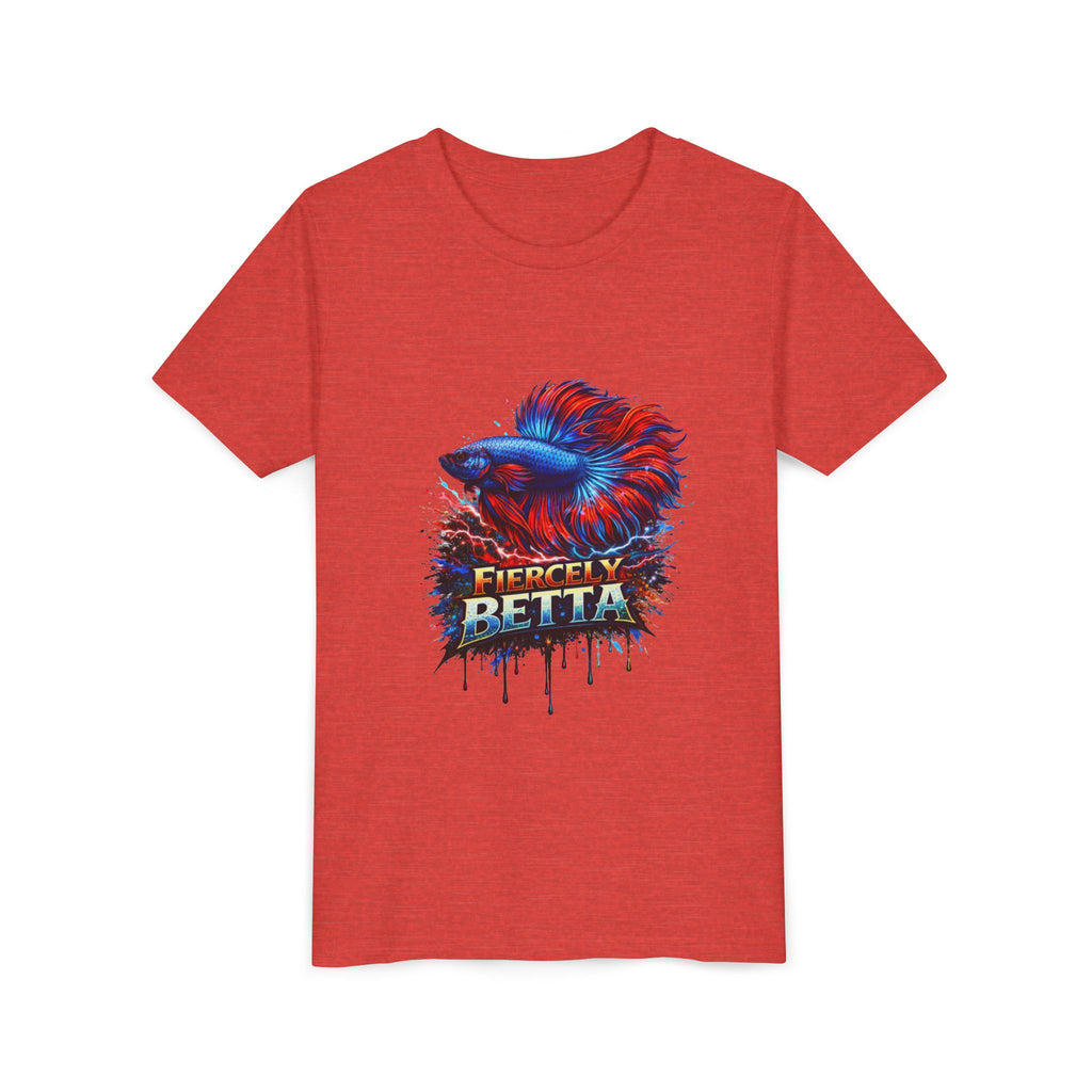 Fiercely Betta Youth Tee - Colorful Betta Fish Graphic Shirt