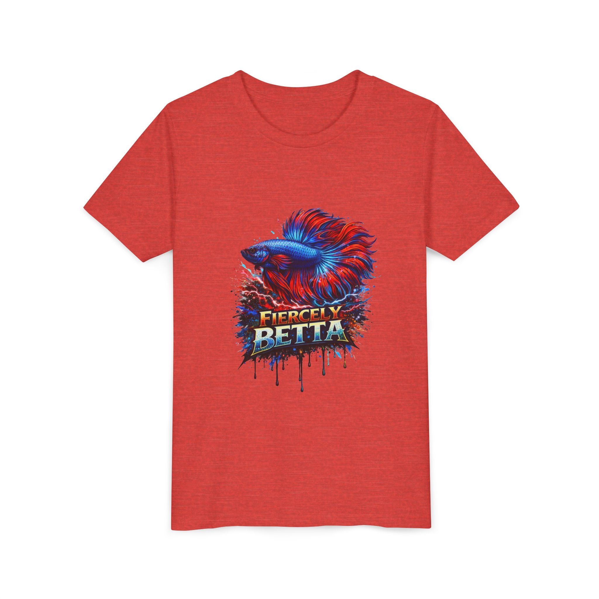 Fiercely Betta Youth Tee - Colorful Betta Fish Graphic Shirt
