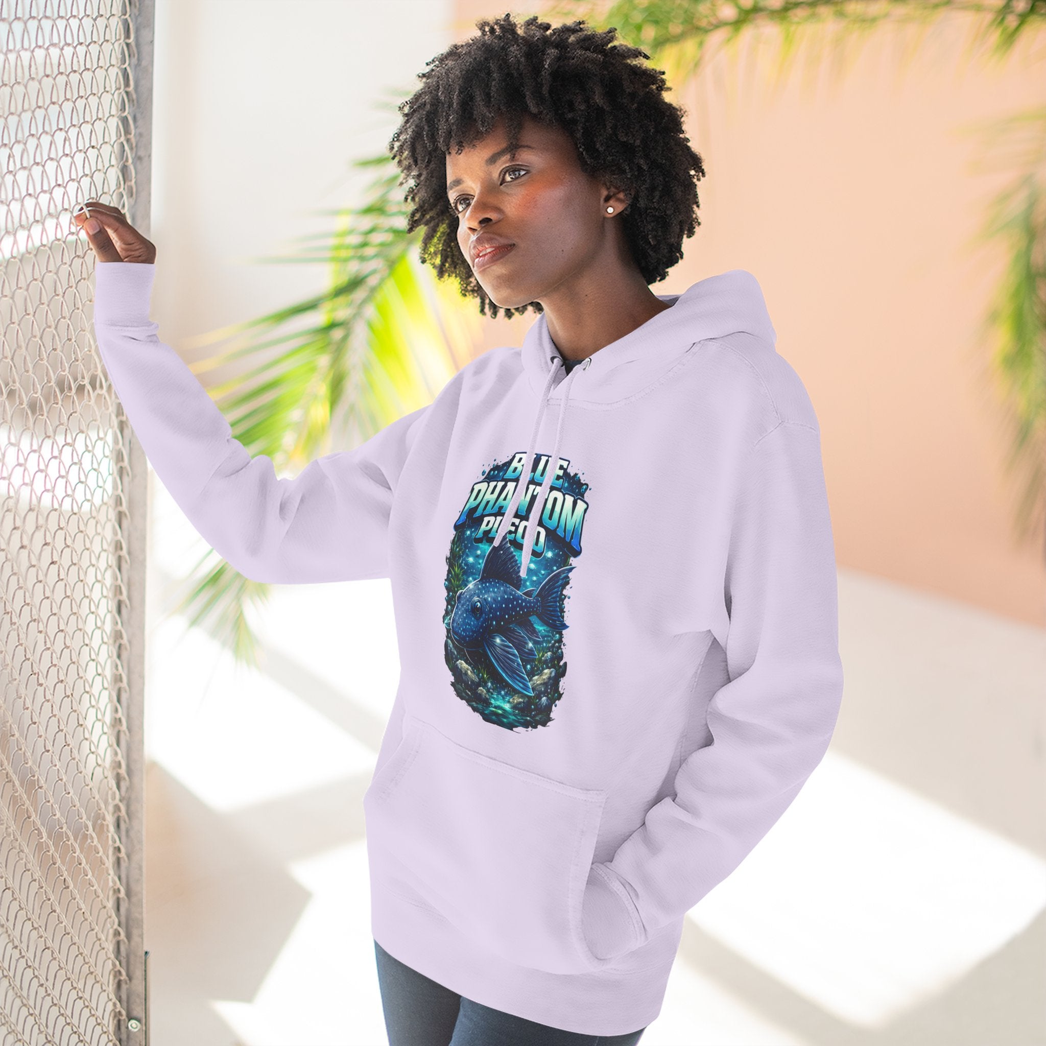Blue Phantom Pleco L128 Hoodies | Premium Fish Keeper Streetwear | Inverness Ink