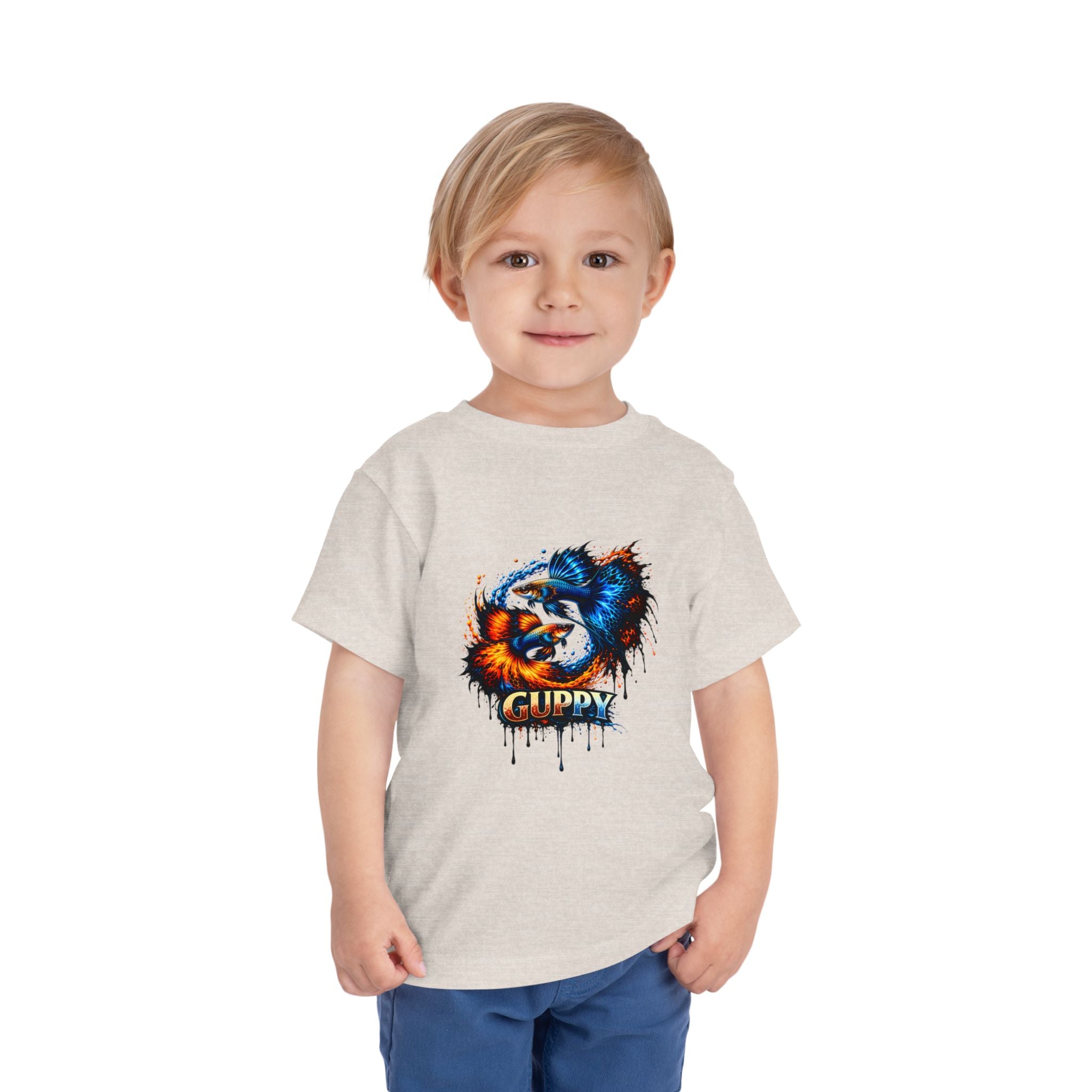 Fire & Ice Guppy – Toddler "Neon Flare" Premium Tee