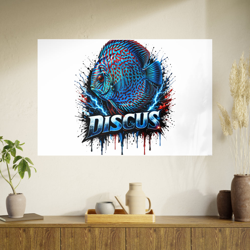 Discus Fish Art Poster — Vibrant Aquarium Wall Print