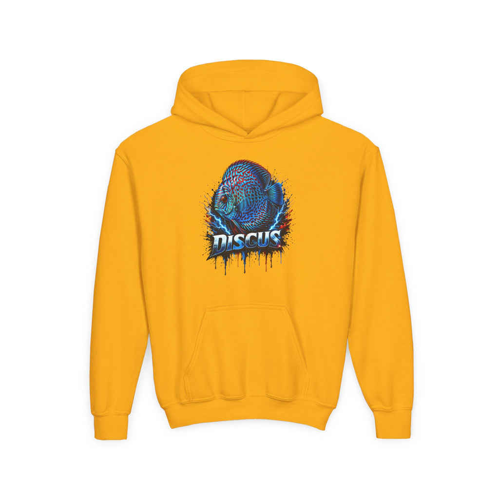 Youth Hoodie — Colorful Discus Fish Graphic Pullover