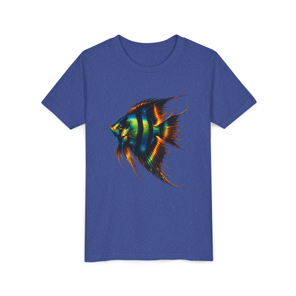 Angelfish Youth Tee – Colorful Aquarium Fish Graphic Shirt for Kids