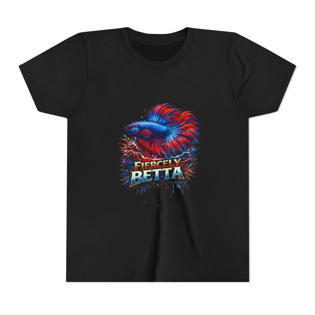 Fiercely Betta Youth Tee - Colorful Betta Fish Graphic Shirt